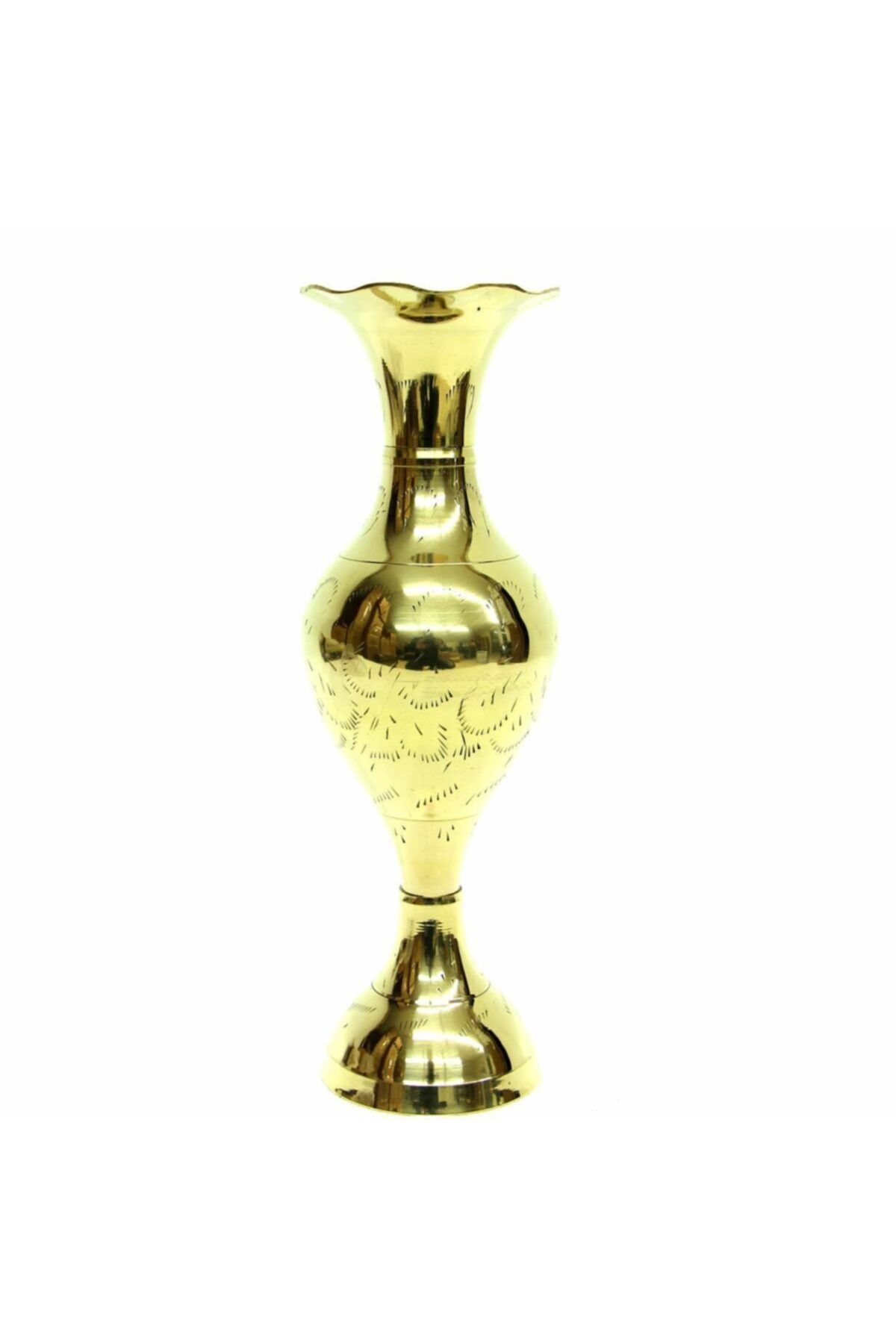 Dreamsshop Vazo Desenli Model Tamamı Pirinç Dekoratif Hediyelik