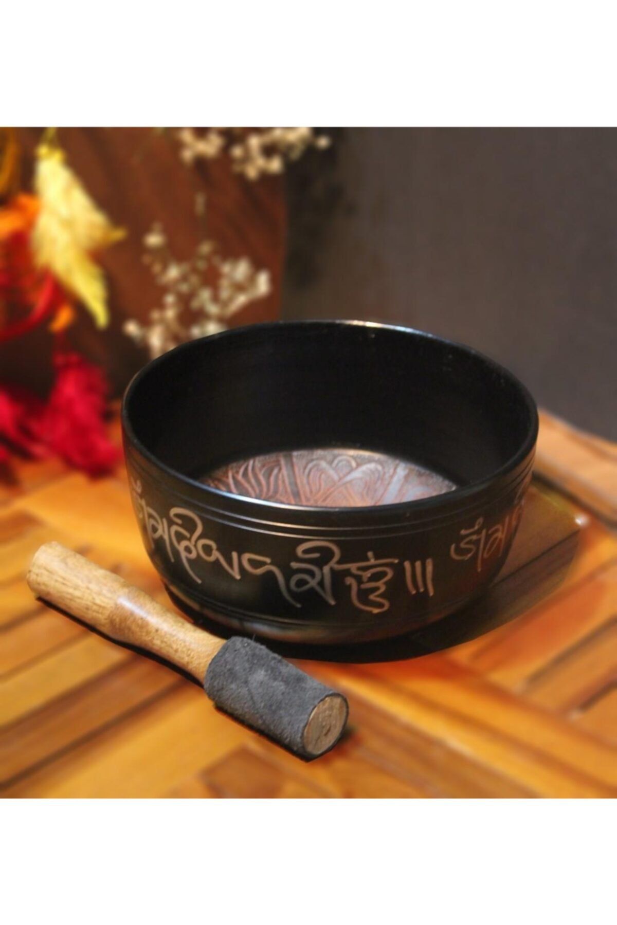 Dreamsshop Siyah Meditasyon Çanı Yoga Çanı Tibet Çanağı Singing Bowl 10 Cm