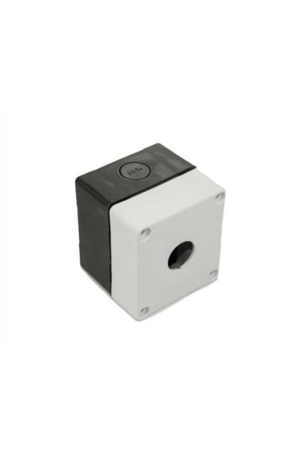 Swion Hj9-1 Buton Kutusu Gri-siyah 22mm Tekli