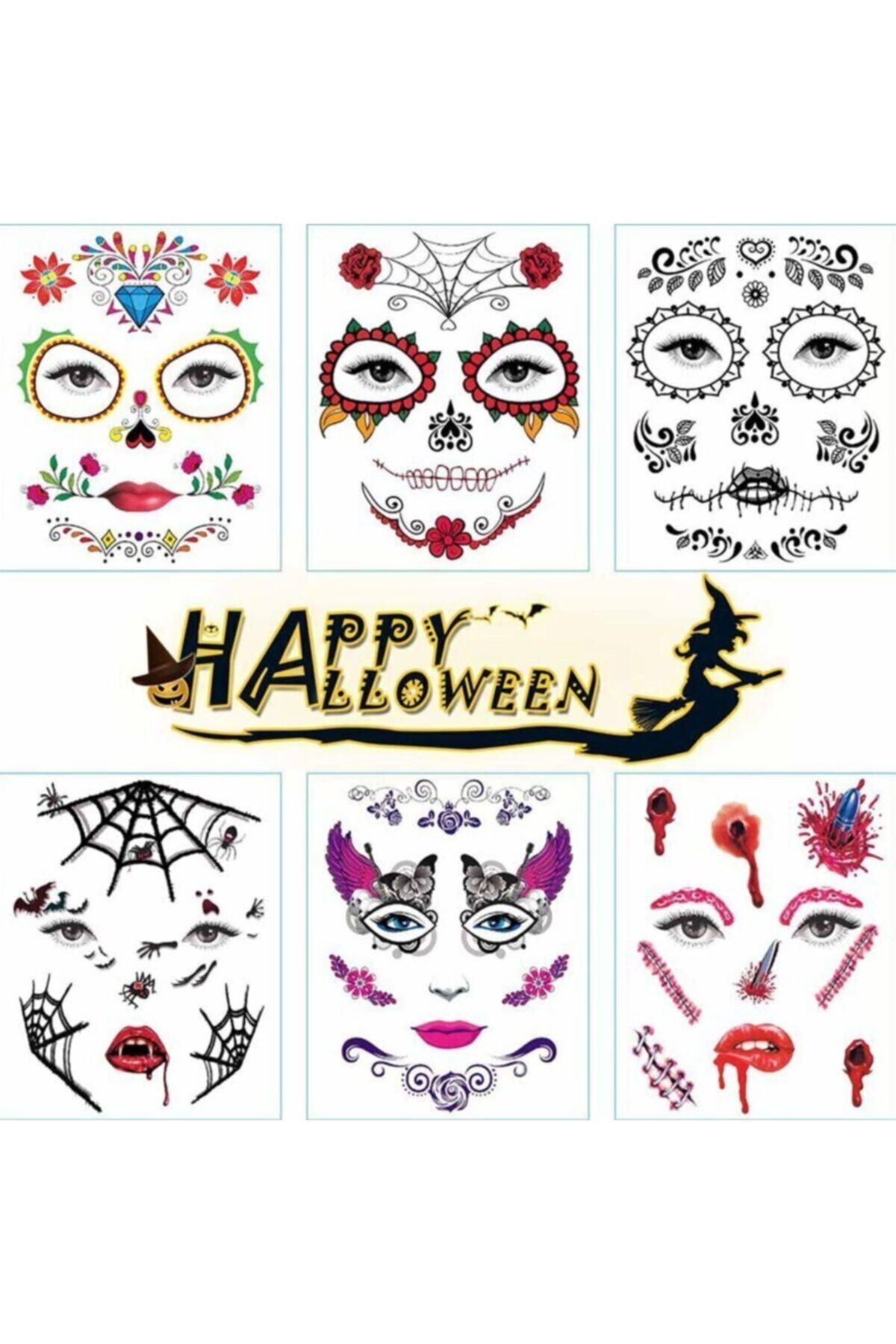 Samur Cadılar Bayramı Halloween Dövme Tattoos 12li