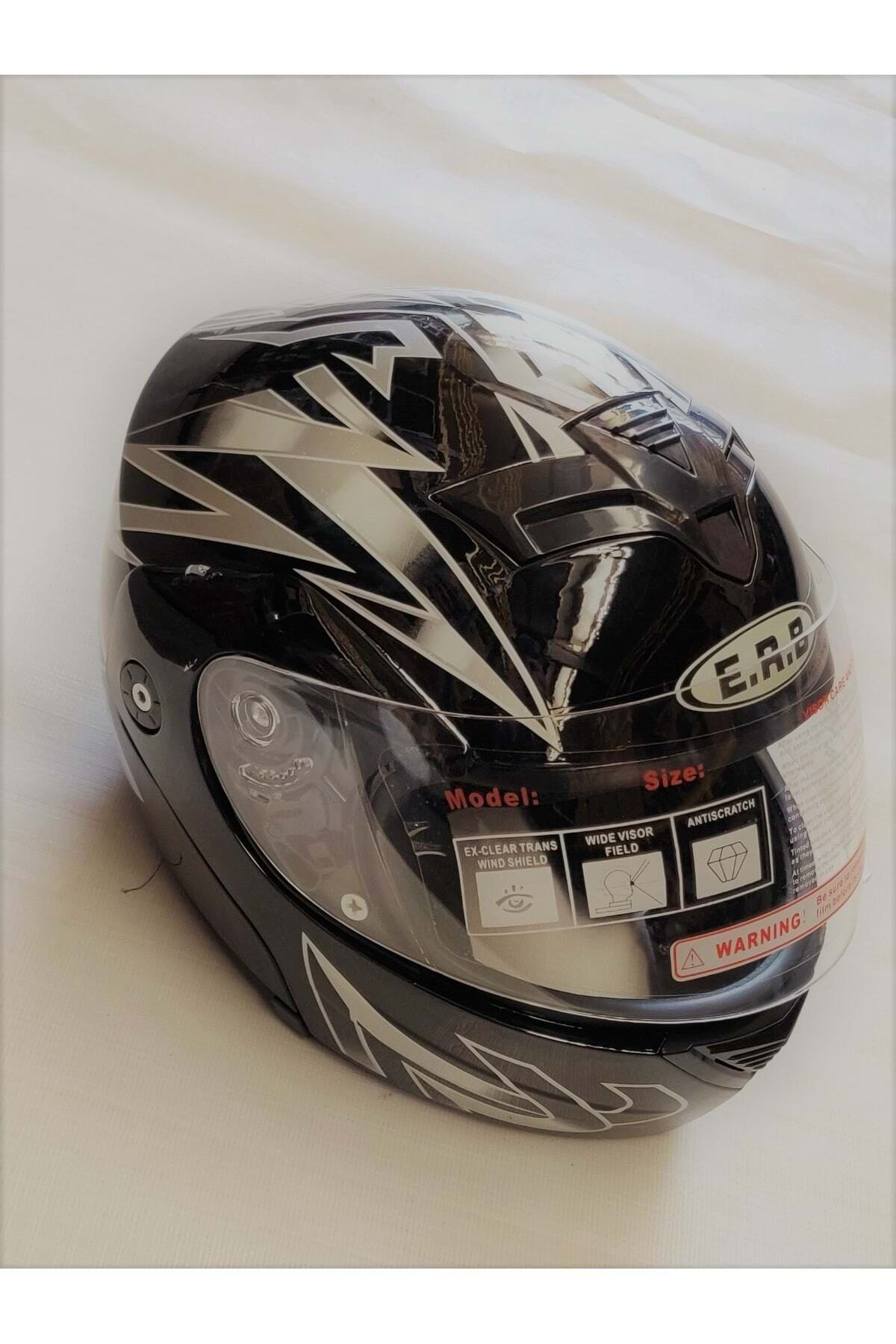 İthal Xzfl103 Kask Çenesi Açılan Lüx Gözlüklü Siyah (s)