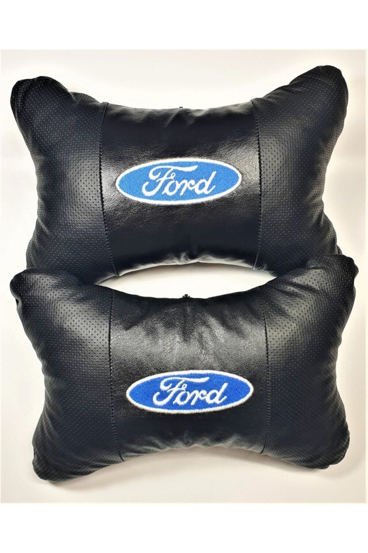 BsElektronik Ford Papyon Yastık - Boyun Yastığı - Deri Yastık Ford Logolu