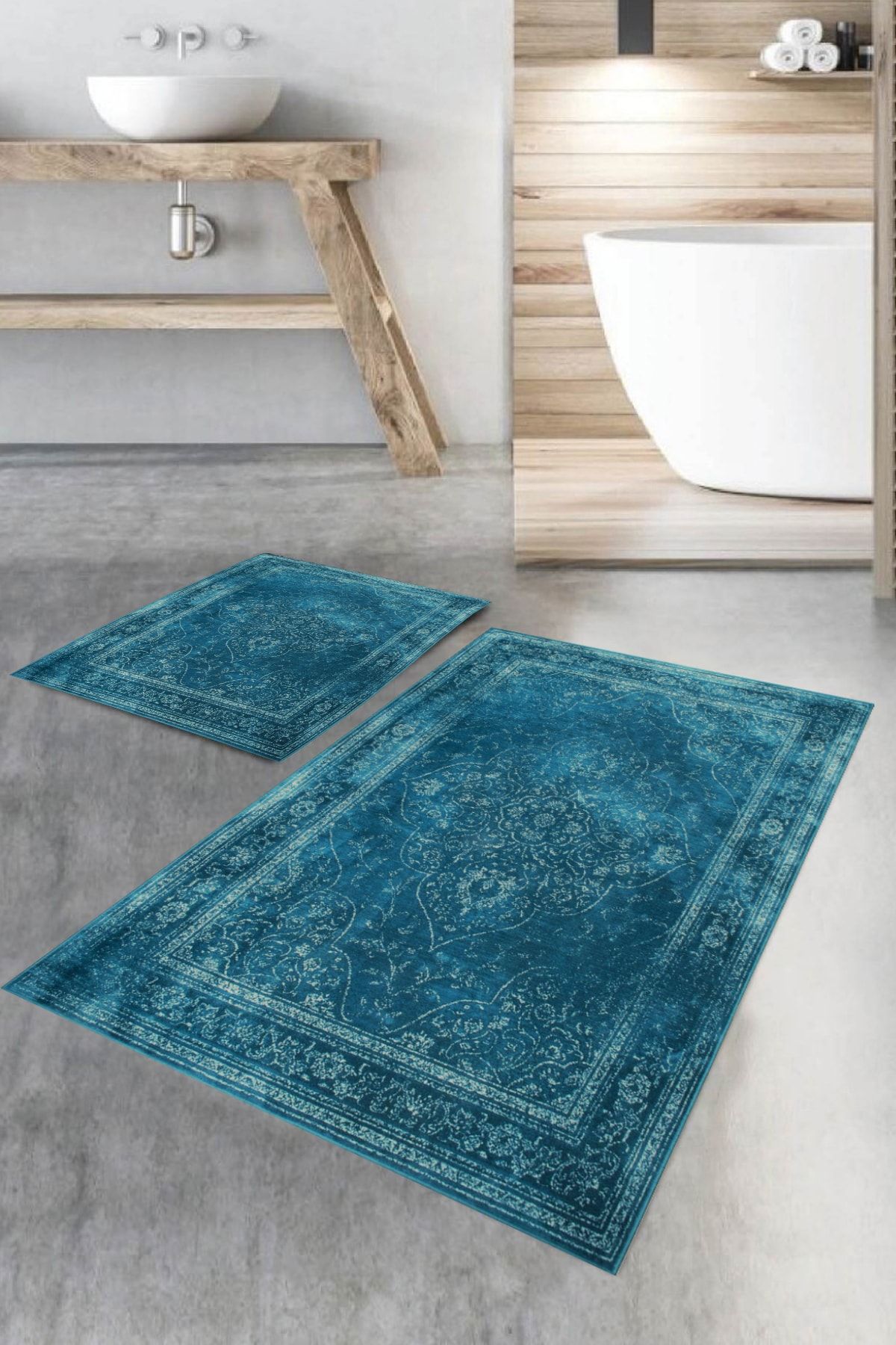 BiRKiLiM Banyo Halısı Ikili Klozet Takımı-dot-tk-hy-1343