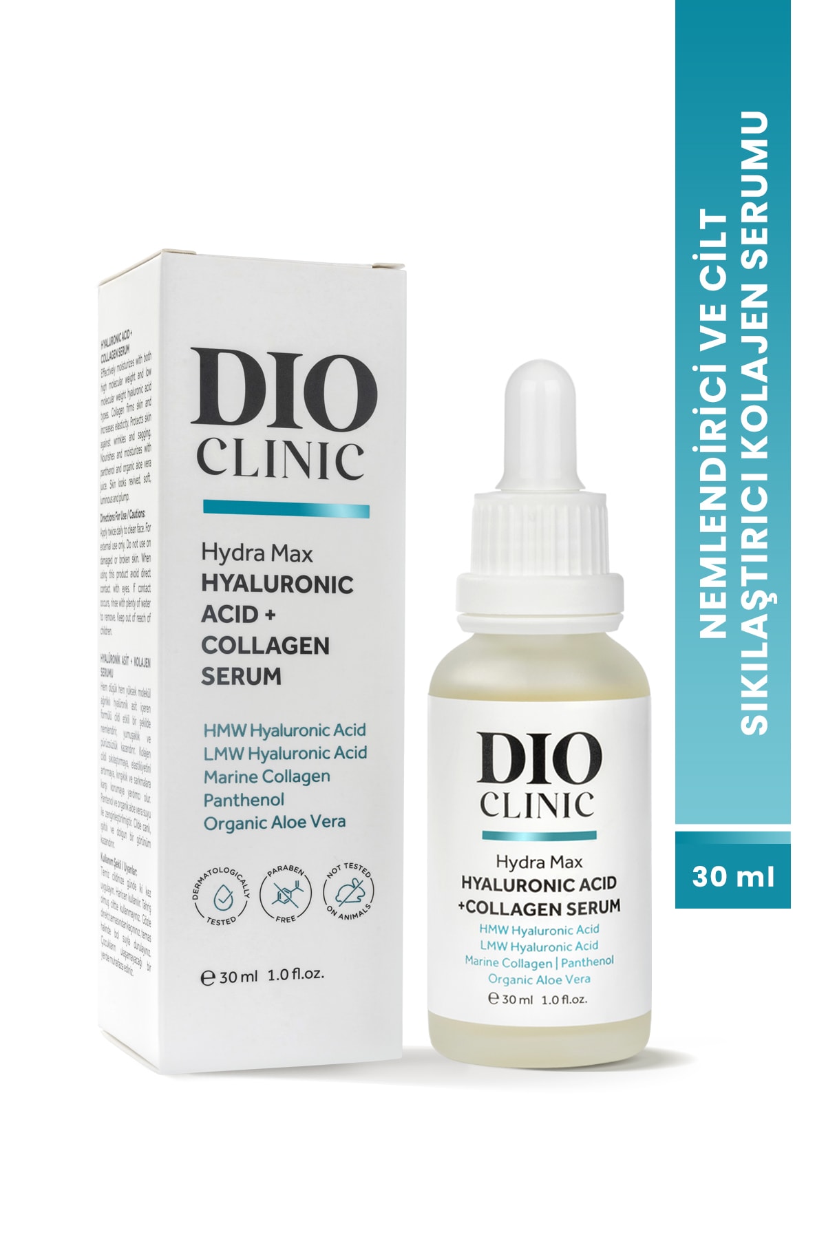 Dio Clinic Nemlendirici Ve Cilt Sıkılaştırmayı Hedefleyen Hyaluronic Acid & Collagen Serum