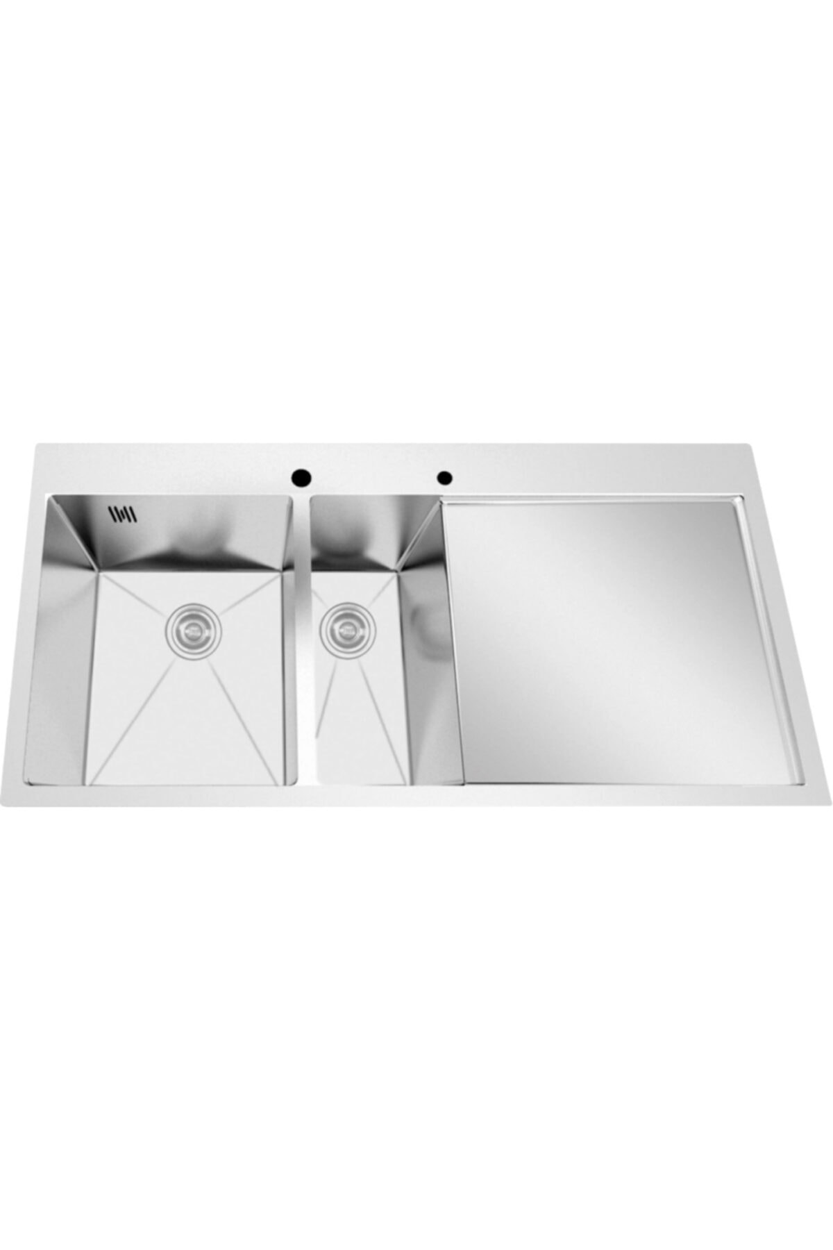 Crauf Via Lattea Inox 6175 Iki Hazneli Sol Damlalıklı Çelik Eviye
