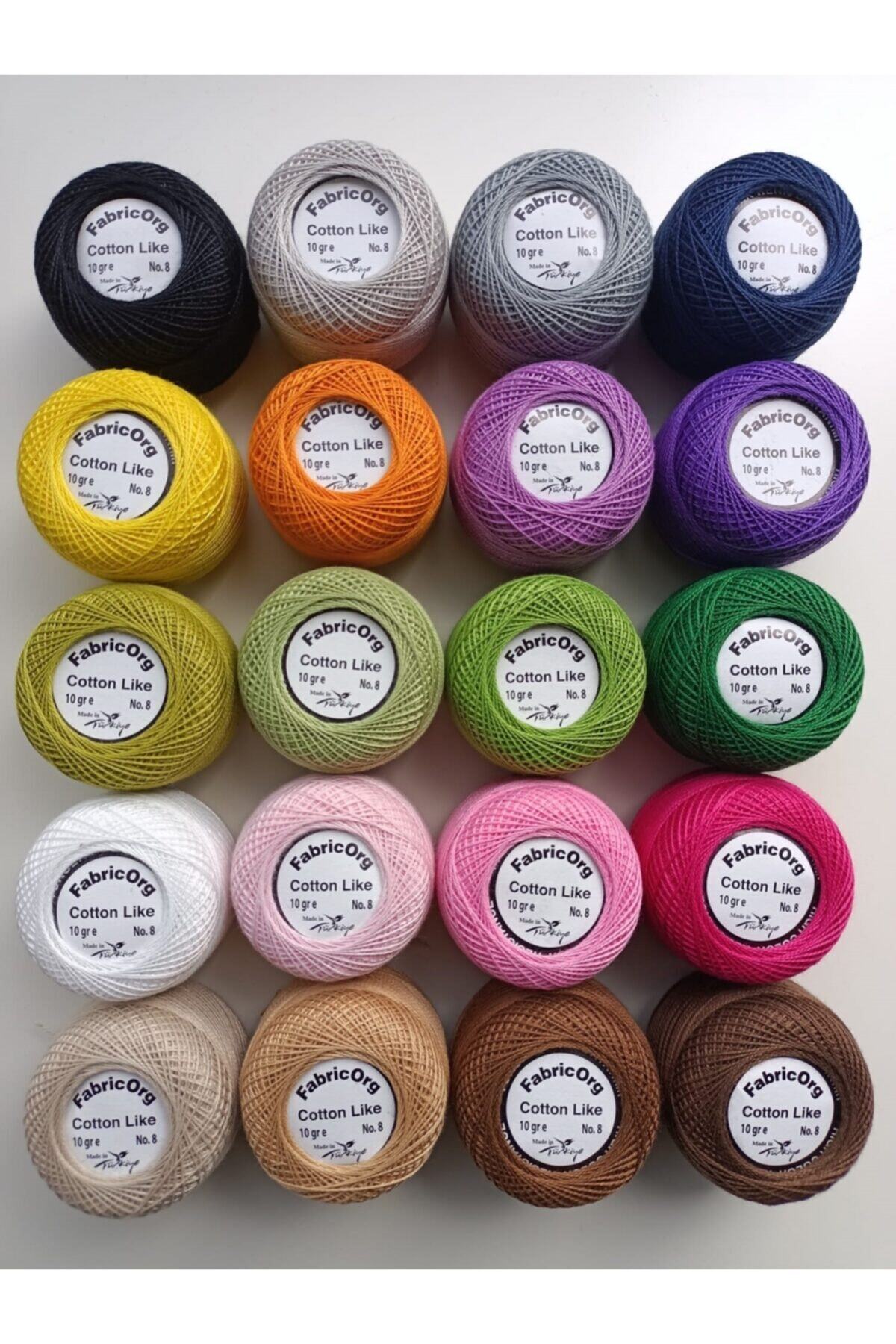 fabricorg Cotton Like Etamin-kanaviçe 20'li Iplik Seti 6 (10 Gr-no.8)