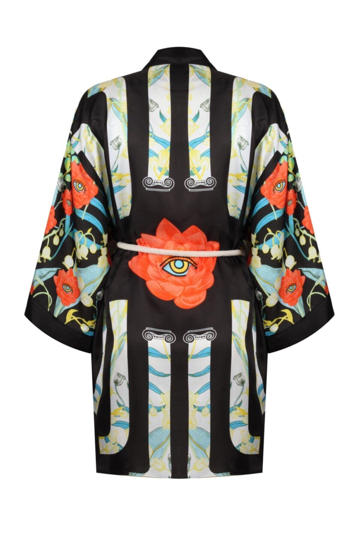 JAQUETTE Eva Lotus Eye Mıdı Kimono