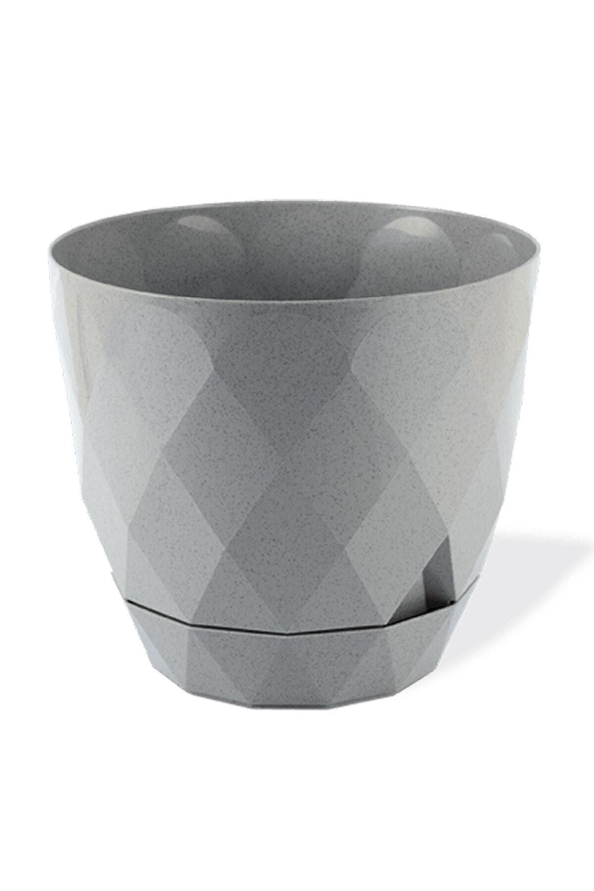 KARASU 1 Adet 3 No Yakamoz Saksı 2,4lt. Granit Gri Krs-453