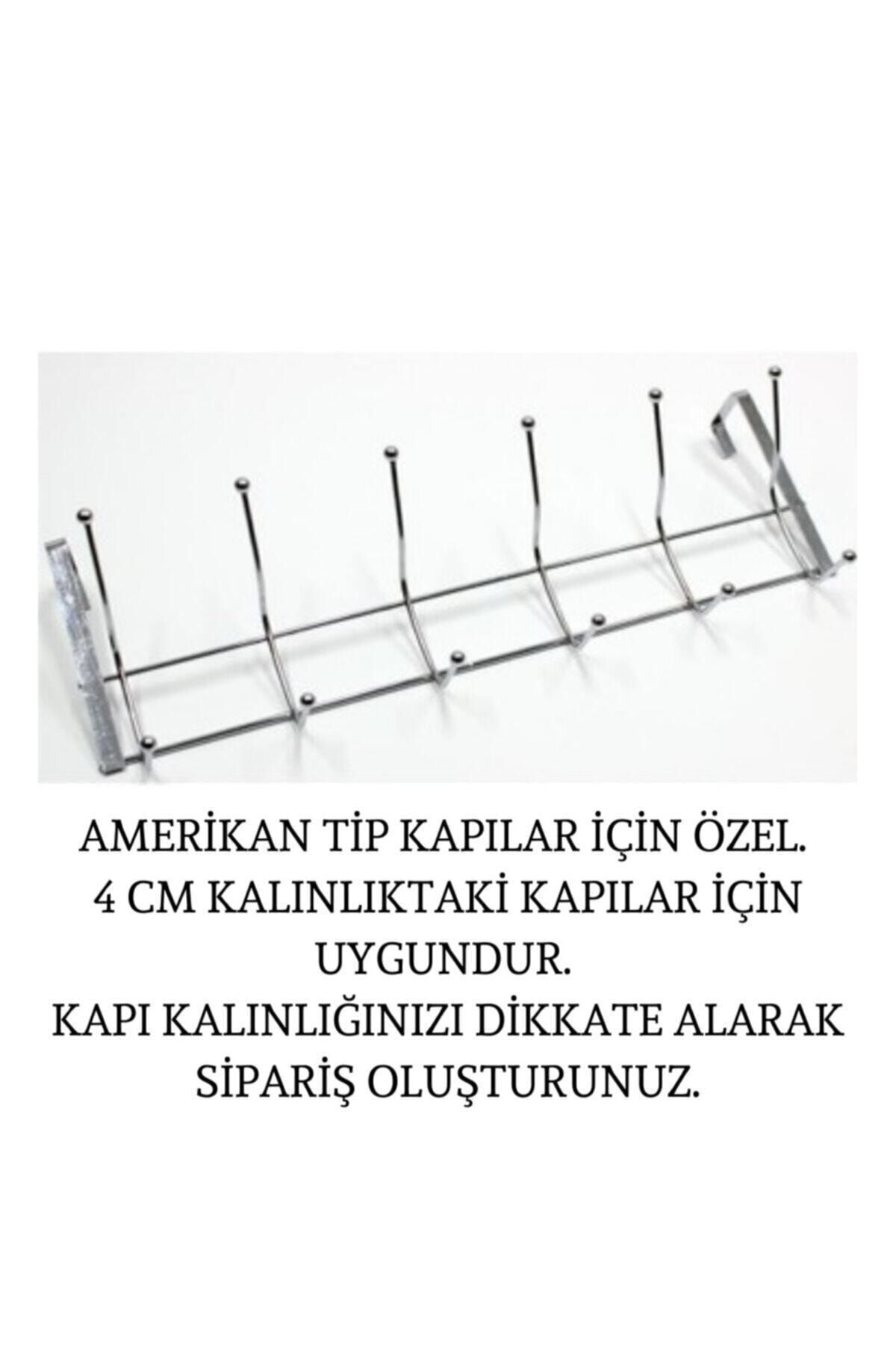 Euromis Kapı Arkası Askılığı 12 Kancalı Paslanmaz Krom