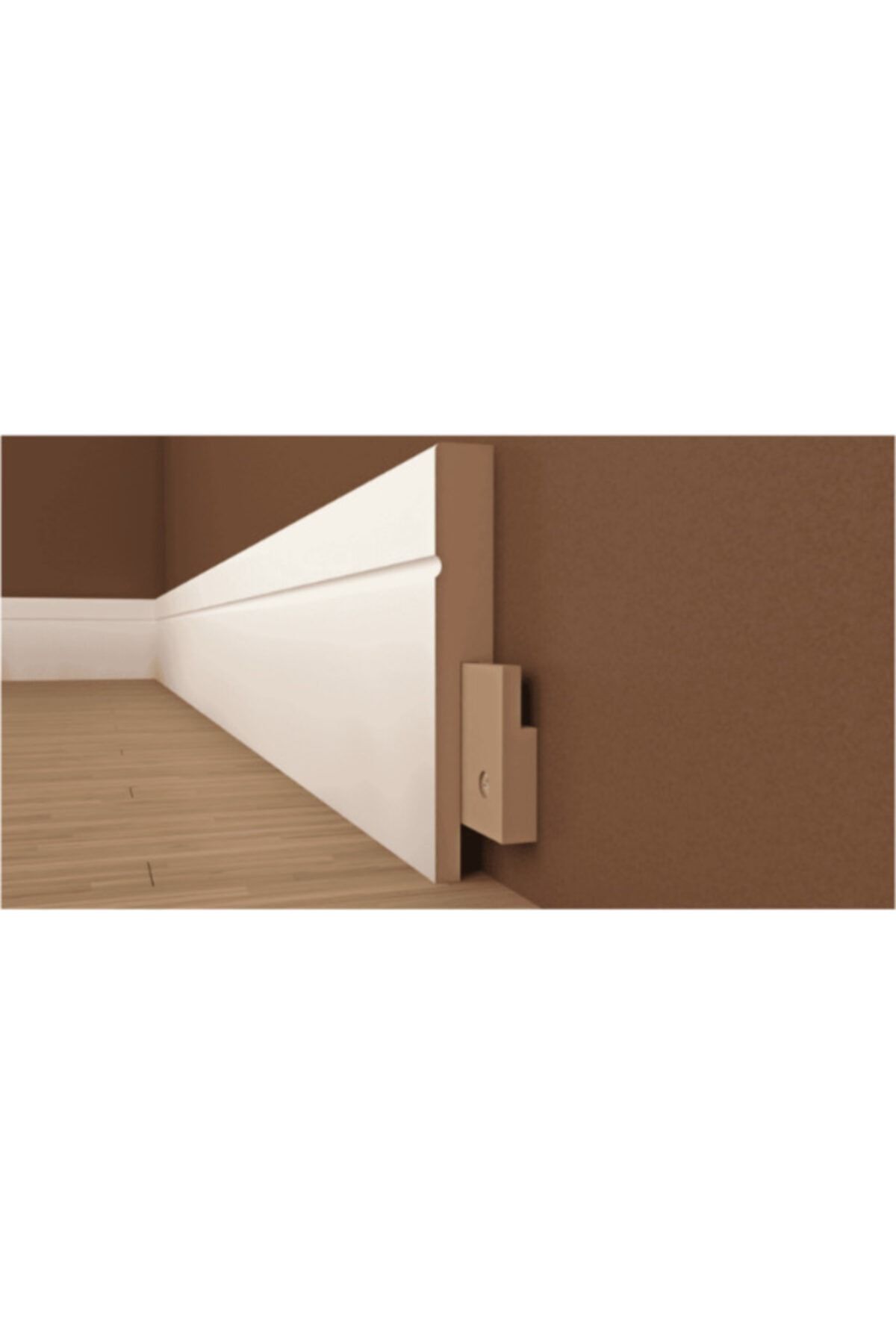 GÜN PARKE Gün 7 - 10 cm Pvc Beyaz Süpürgelik