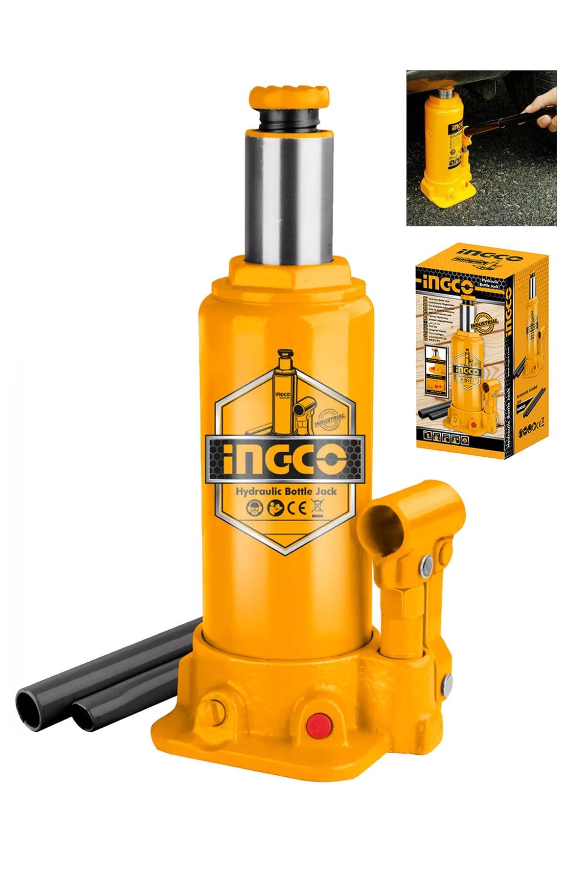Ingco Yüksek Kalite 4 Ton Profesyonel Şişe Kriko