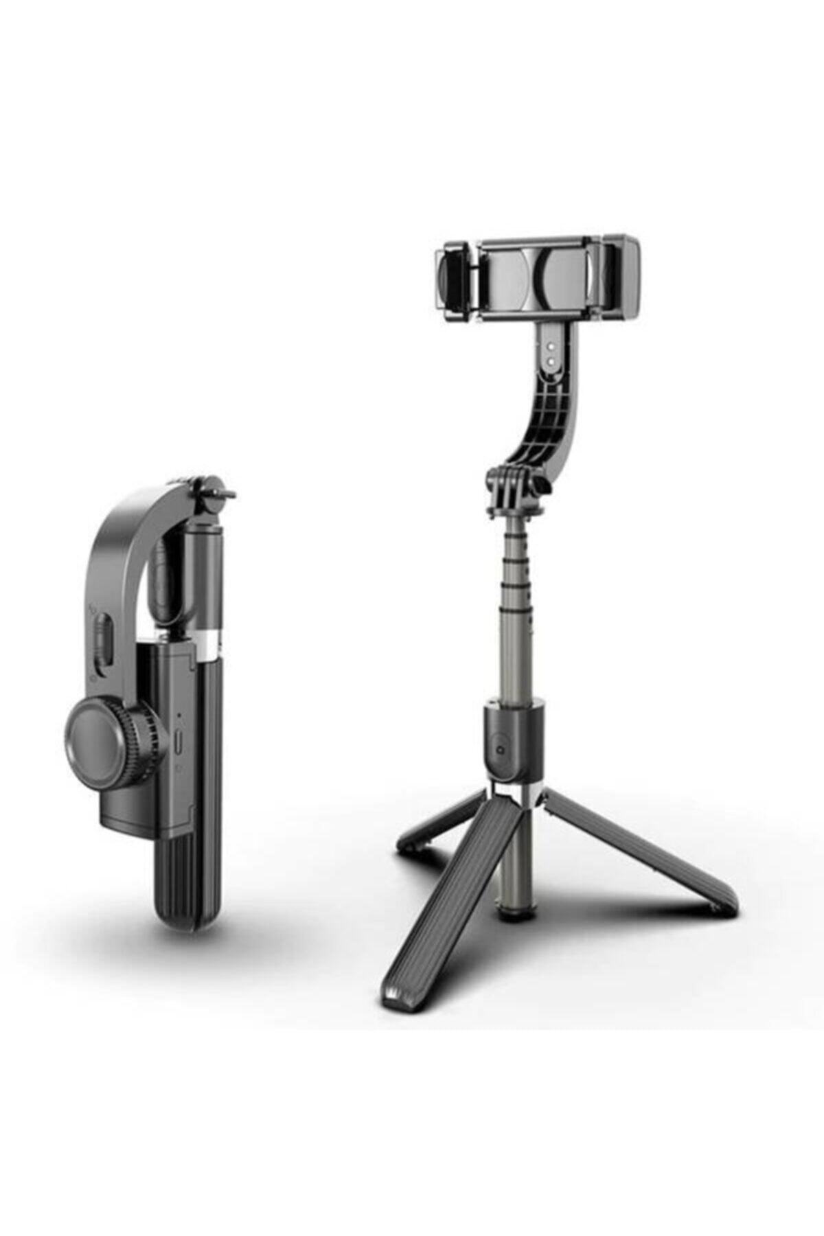 Maf Aksesuar L08 Gimbal 3 Eksenli Bluetooth Selfie Telefon Kamera Vlog Tripodu
