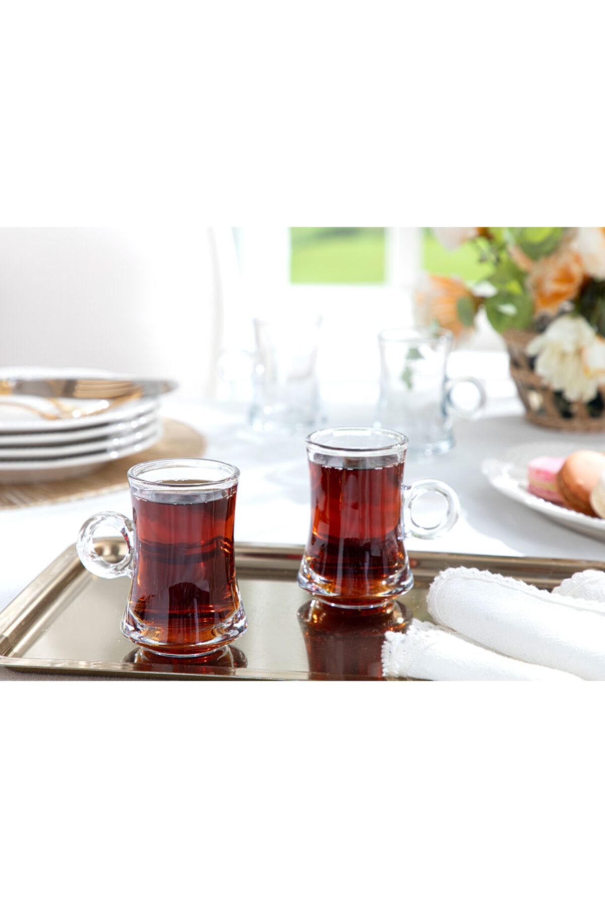 English Home Gales Cam 4'lü Çay Bardağı 170 Ml Şeffaf