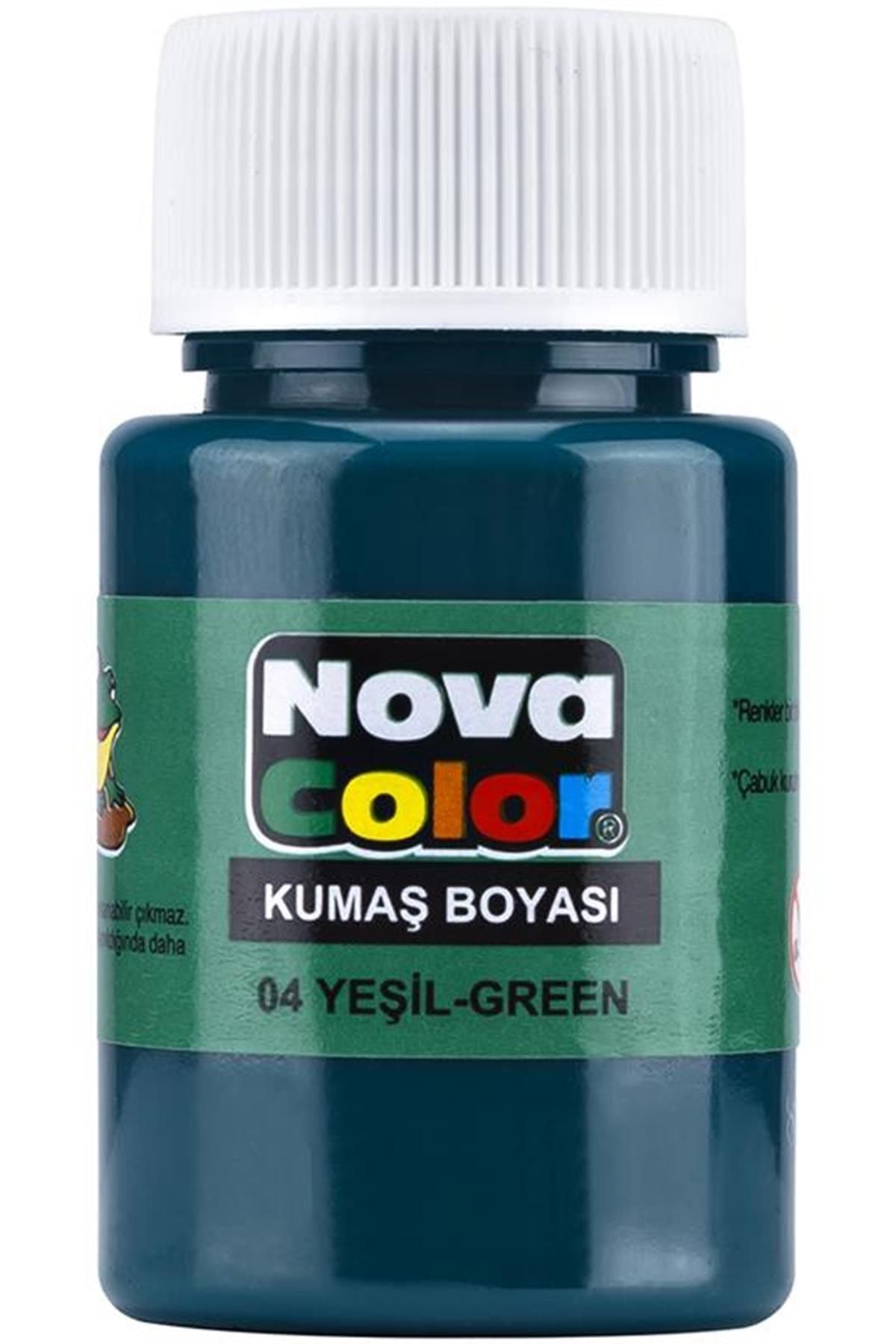 Nova Color Kumaş Boyası Yeşil12'li Kutu Nc-162