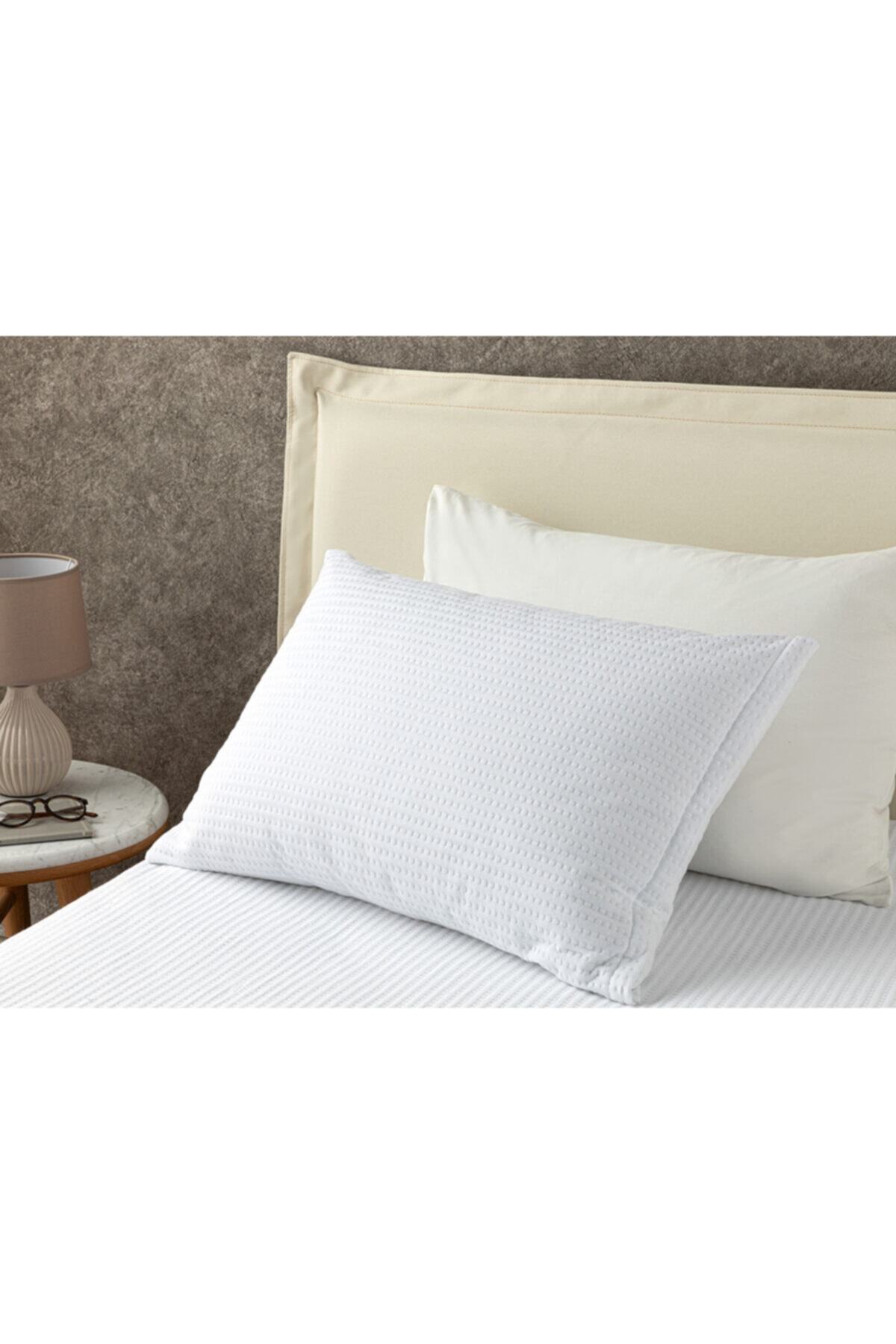 English Home Deluxe 3d Su Geçirmez Alez Yastık Kılıfı 50x70 Cm Beyaz