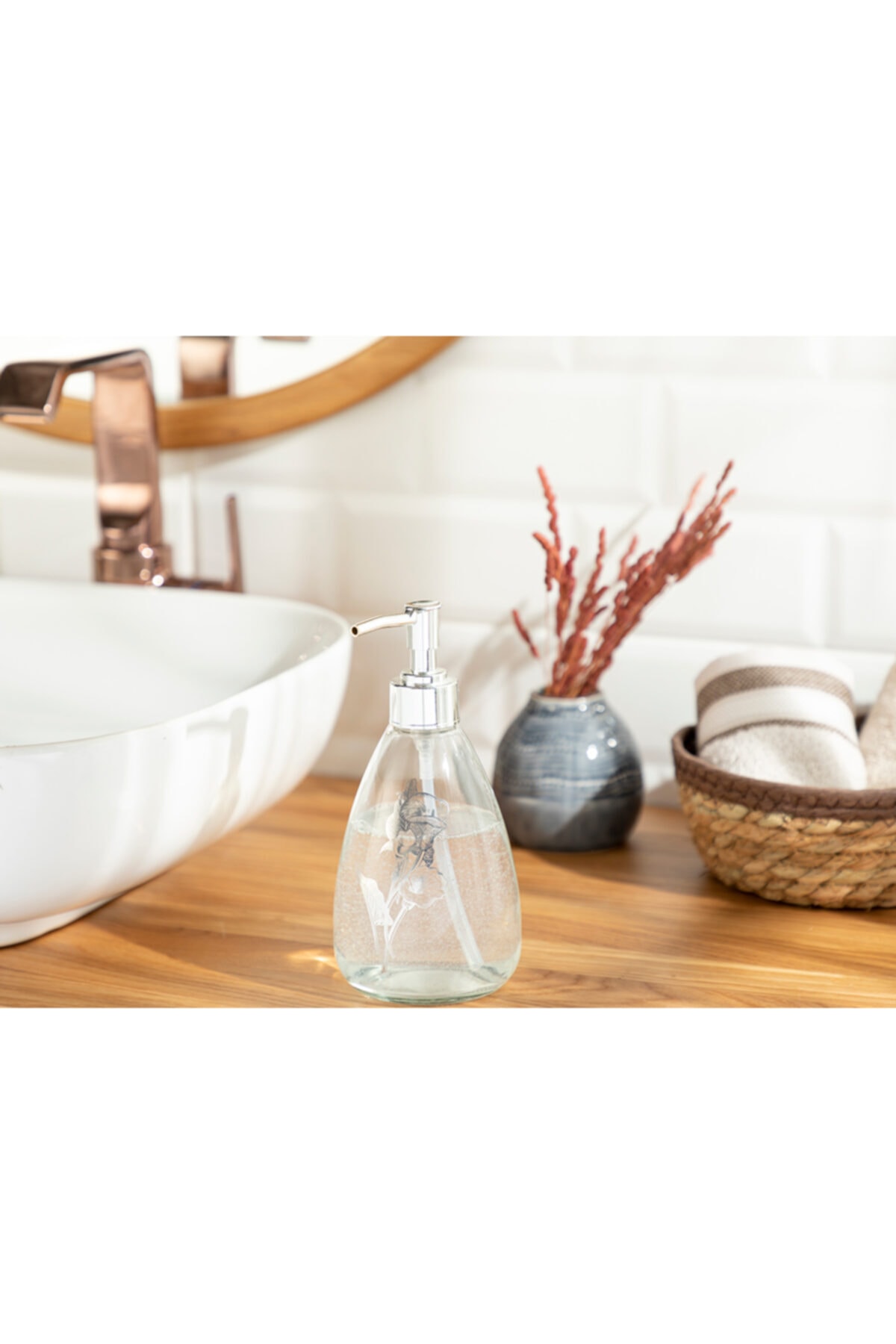 English Home Elegance Banyo Sıvı Sabunluk 9x19 Cm Silver