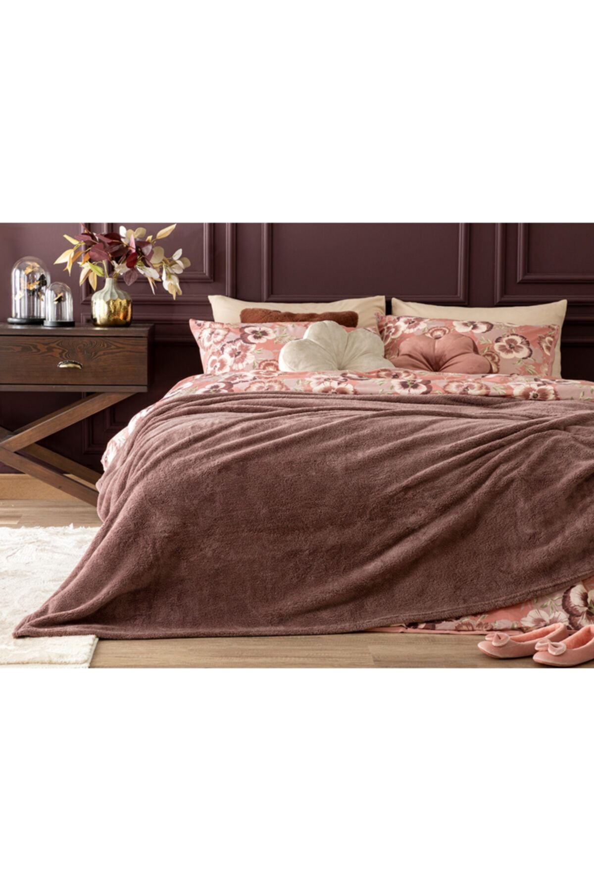 English Home Softy Wellsoft Çift Kişilik Battaniye 200x220 Cm Sisli Leylak-yılbaşı Özel