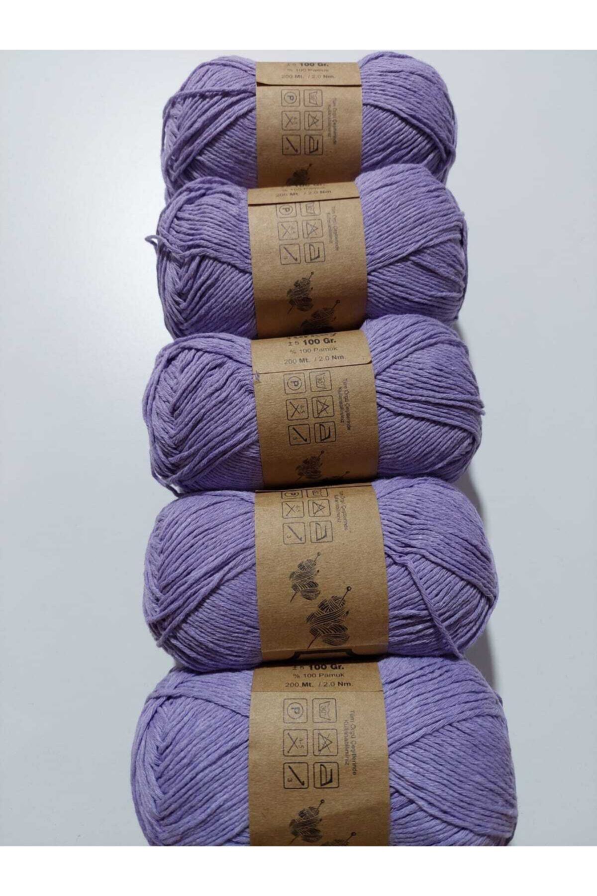 Başak Yün İplik [1adet] Tüylenmez Cotton Iplik.90 Gr100 gr 200 Mt Lila.amigurumi Panç Ve Bebek Ürünleri