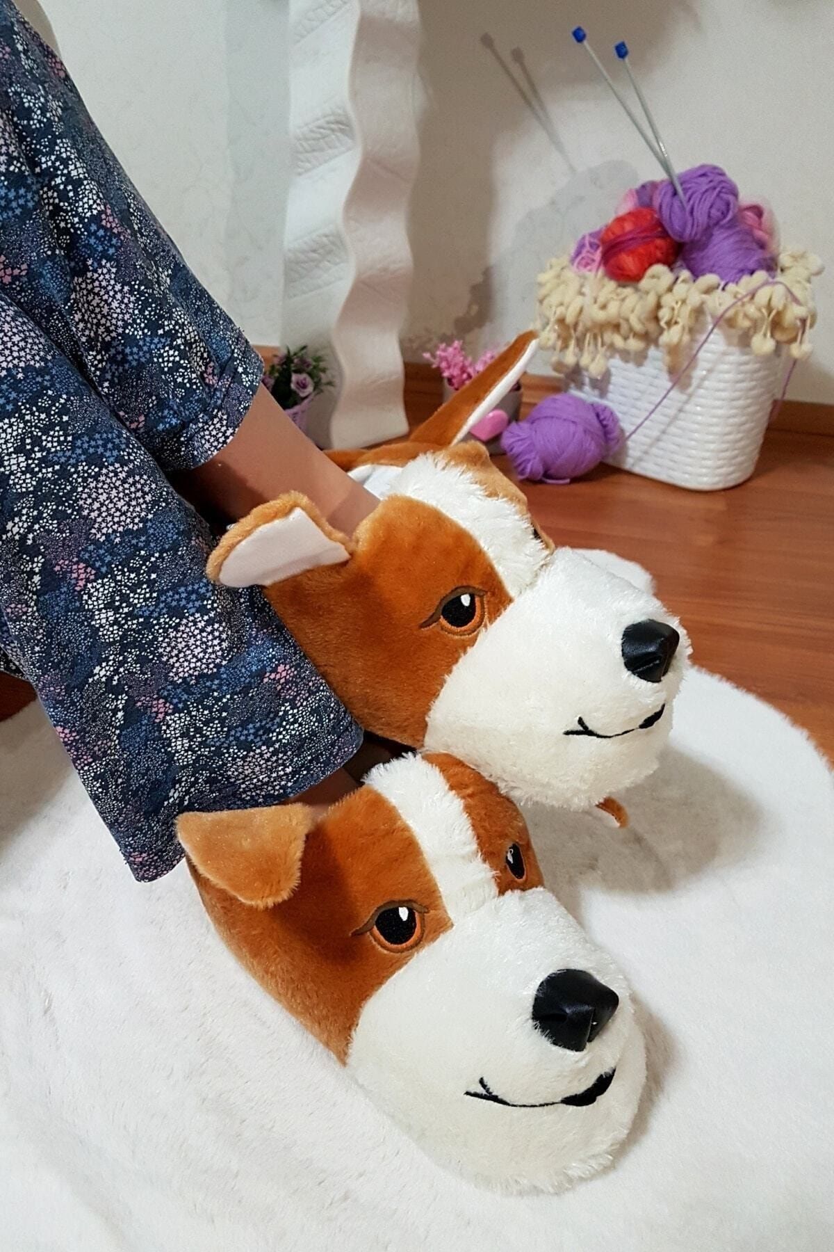 doremor Köpek Figürlü Drm0taba2 Peluş Panduf