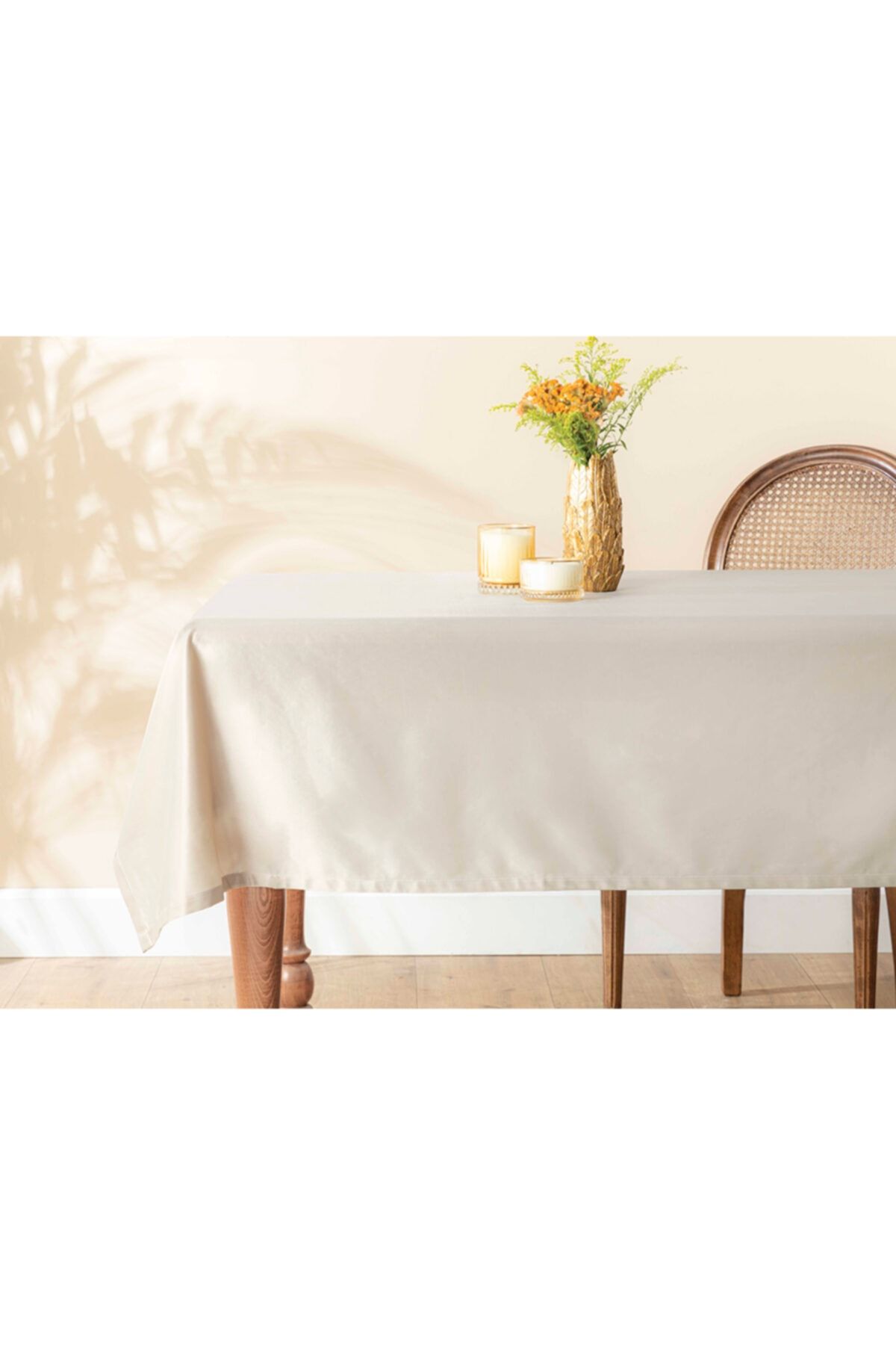 English Home Raisa Polyester Masa Örtüsü 180x270 Cm Bej
