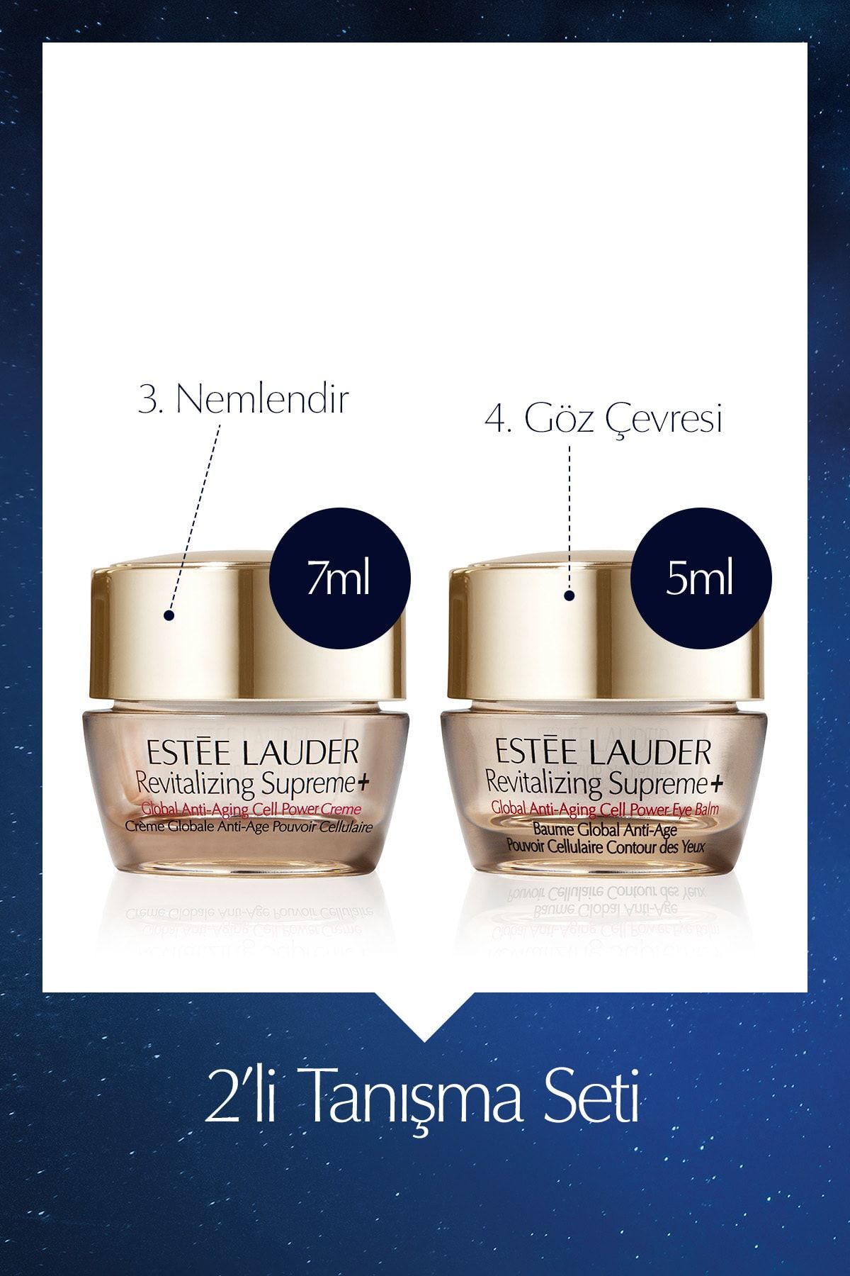 Estee Lauder Revitalizing Supreme+ 2'li Çok Amaçlı Yaşlanma Karşıtı Cilt Bakım Tanışma Seti 887167584402