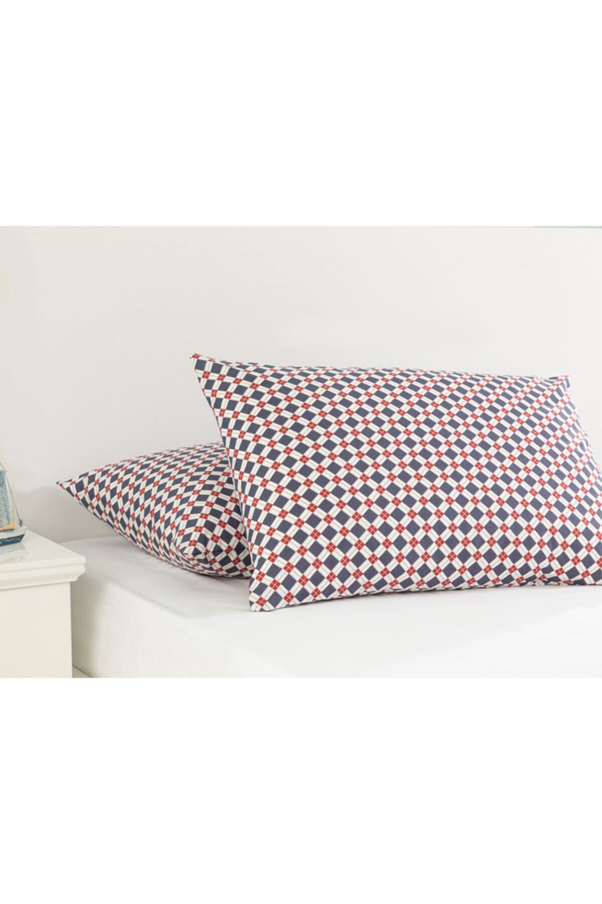 English Home Oxford Pamuklu 2'li Yastık Kılıfı 50x70 Cm Lacivert