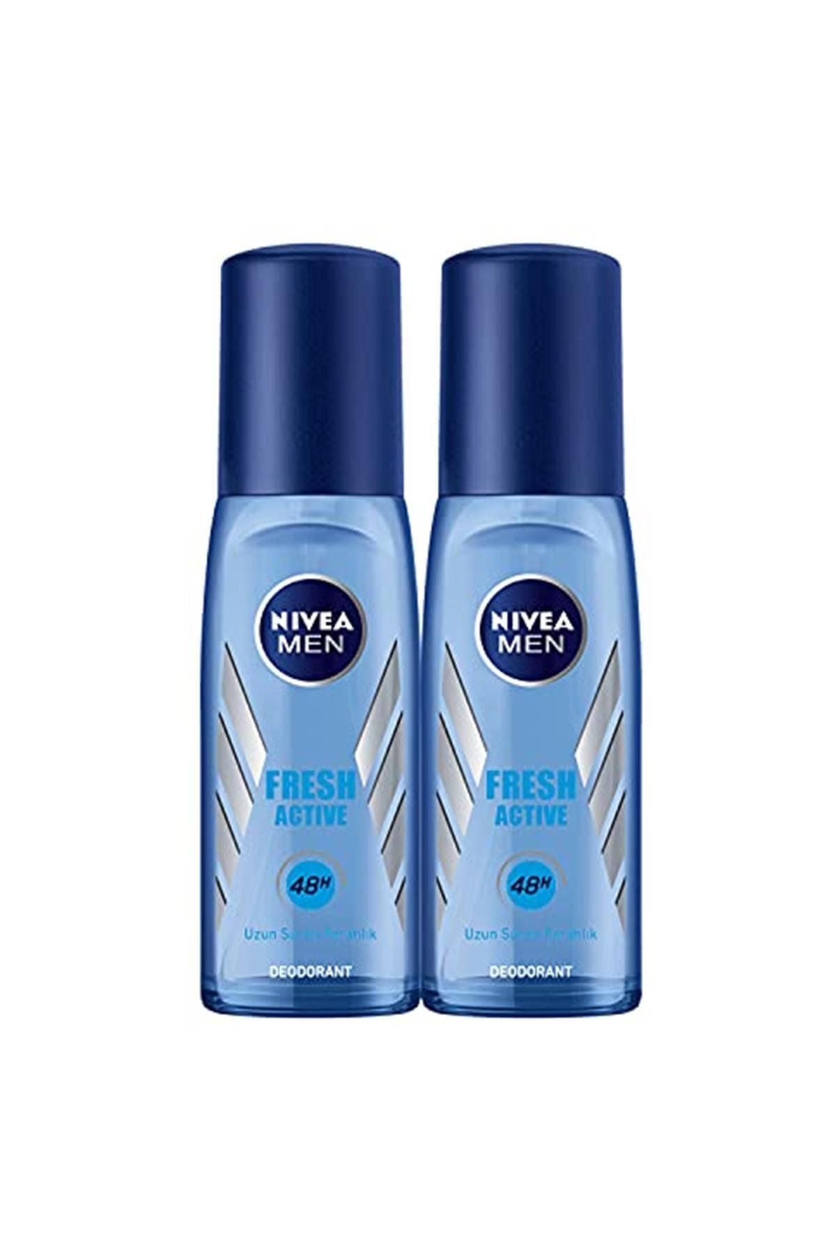 Nivea Men Fresh Active Erkek Pump Sprey Deodorant 2 Adet 75 ml