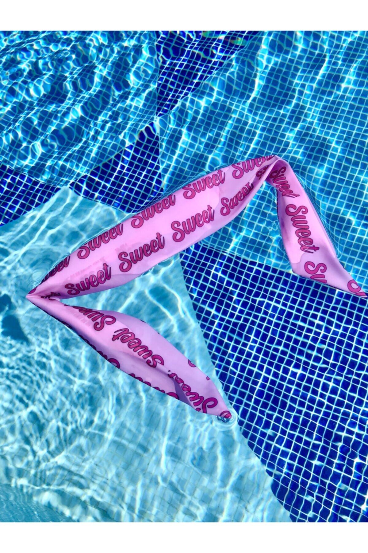 SELLY SWEET Sweet Bomb Pembe Yazılı Fular Bandana Kolye