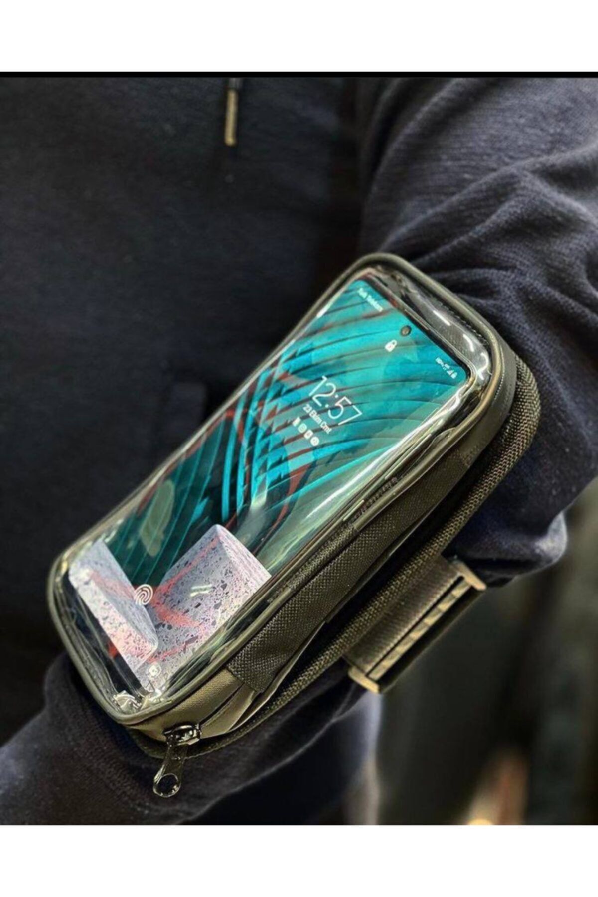 Motobros Motosiklet Kola Takılan Çantalı Telefon Tutucu Kol Telefon Tutucu 6.7\
