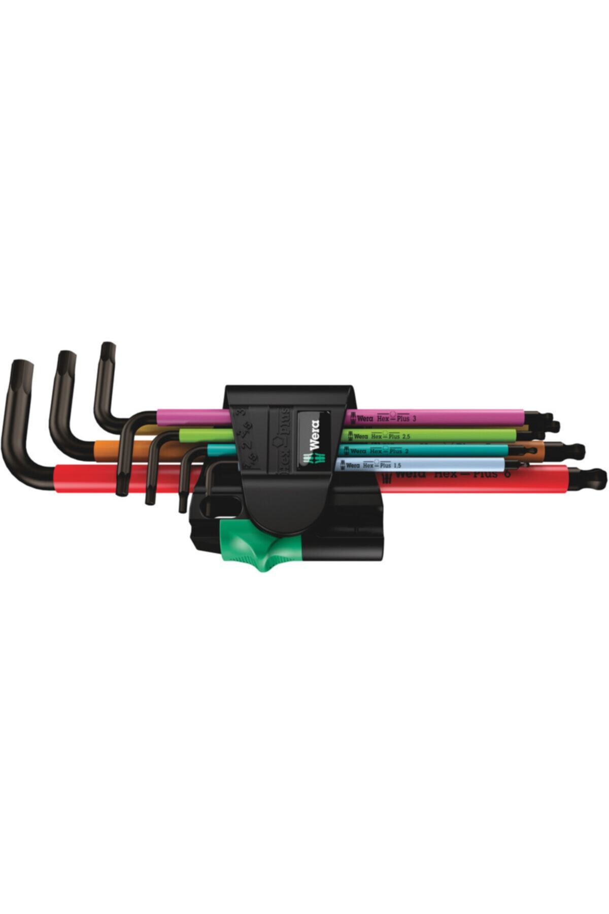 wera 950 Spkl/7 Hex-plus Renkli Mıknatıslı Alyan Seti 05022534001