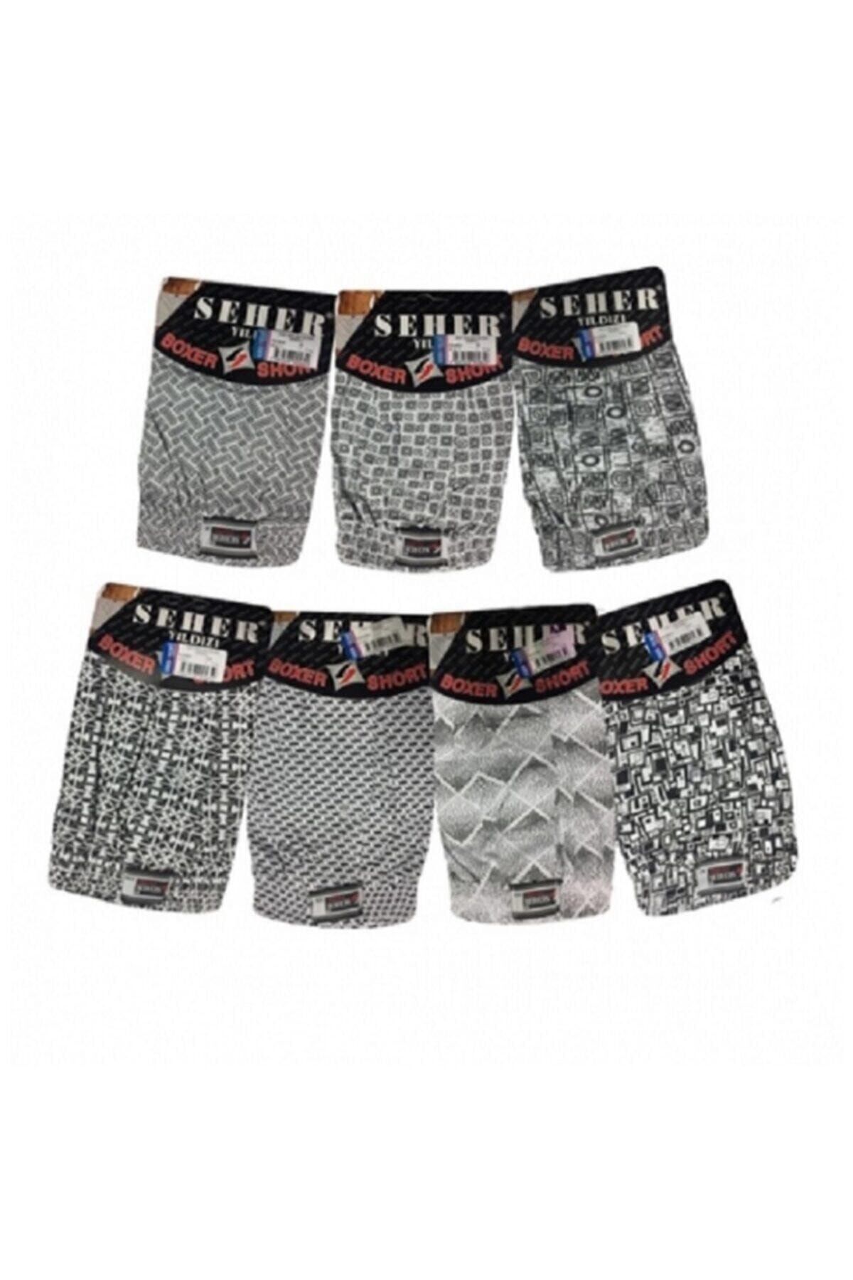 Seher 6'lı Paket Desenli Erkek Boxer