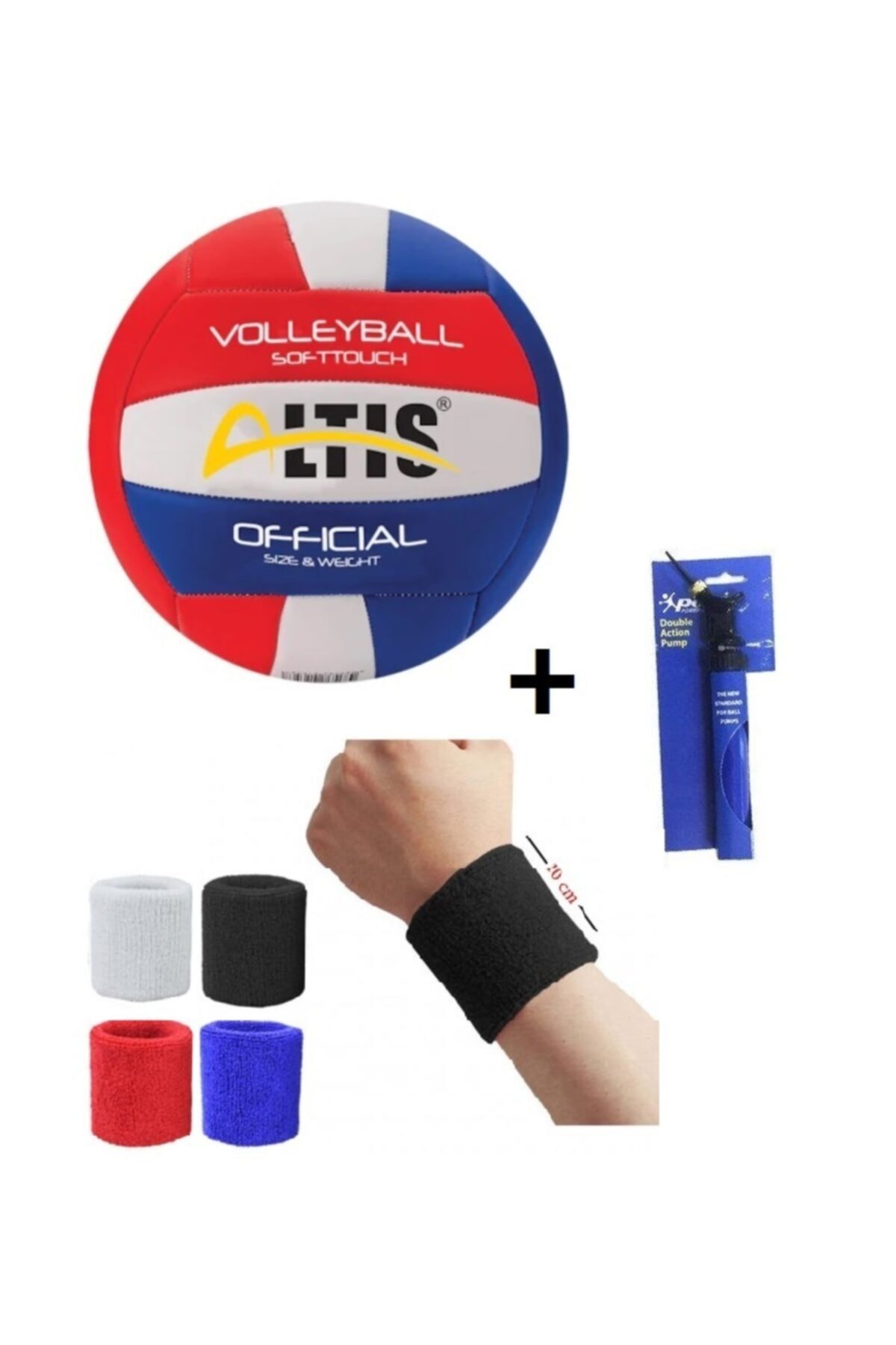 ALTIS Softtouch 2 Mm Kalınlıkta 2 Poly Koton Katman, Yumuşak Dokulu Voleybol Topu + Pompa, Bileklik Hediye
