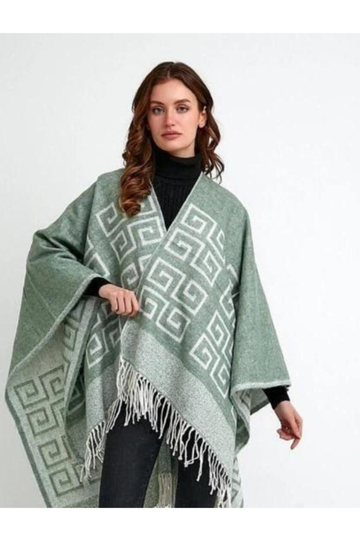 muezzabutık Yün Dokuma Panço