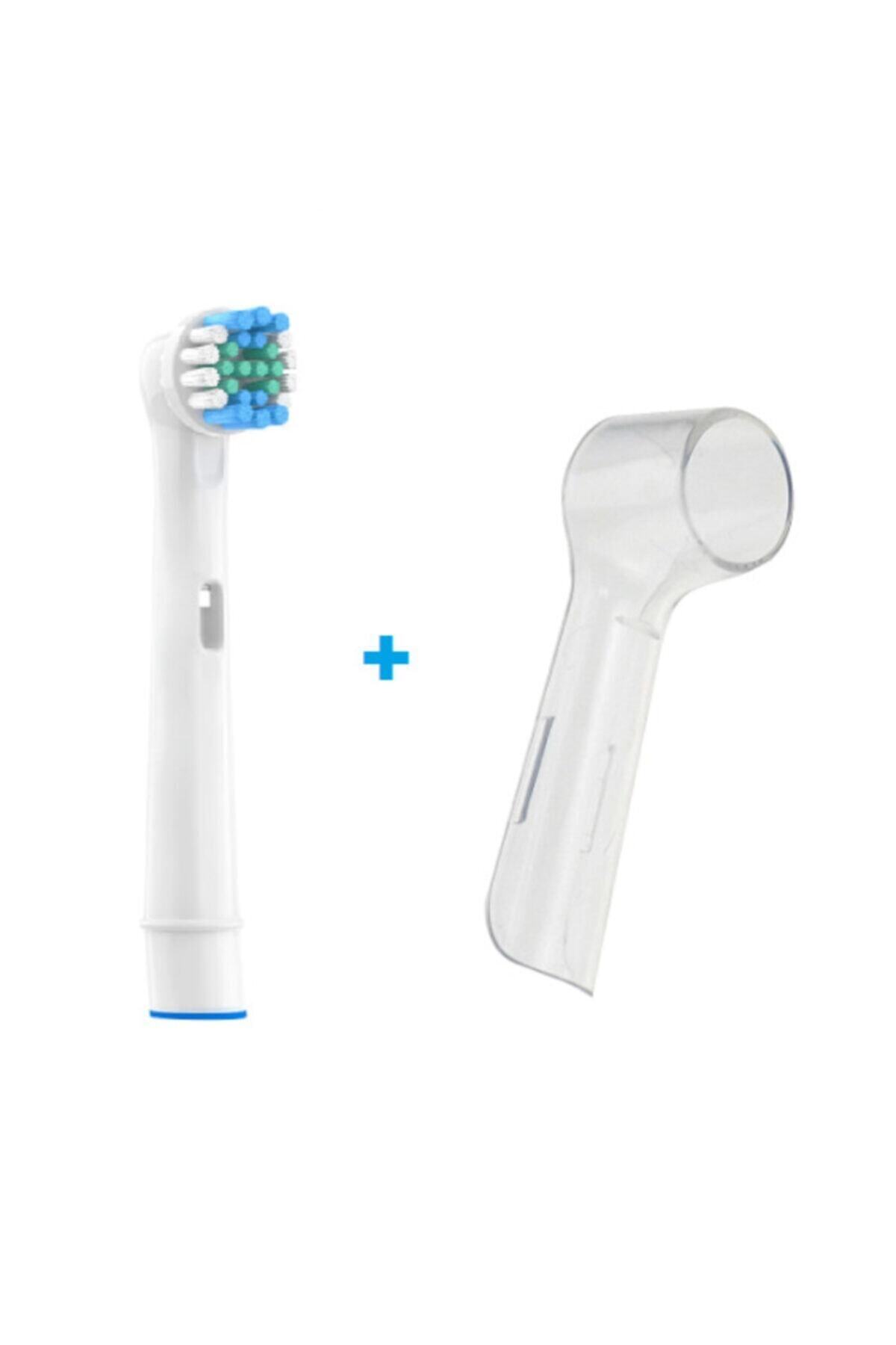 ENYENİSİ Oral - B Şarjlı Diş Fırçası Uyumlu 1 Adet Yedek Başlık  1 Adet Koruyucu Kapak