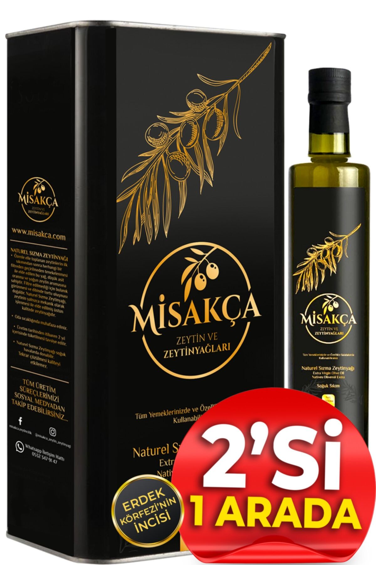 Misakça Zeytin ve Zeytinyağları Zeytinyağı Soğuk Sıkım
