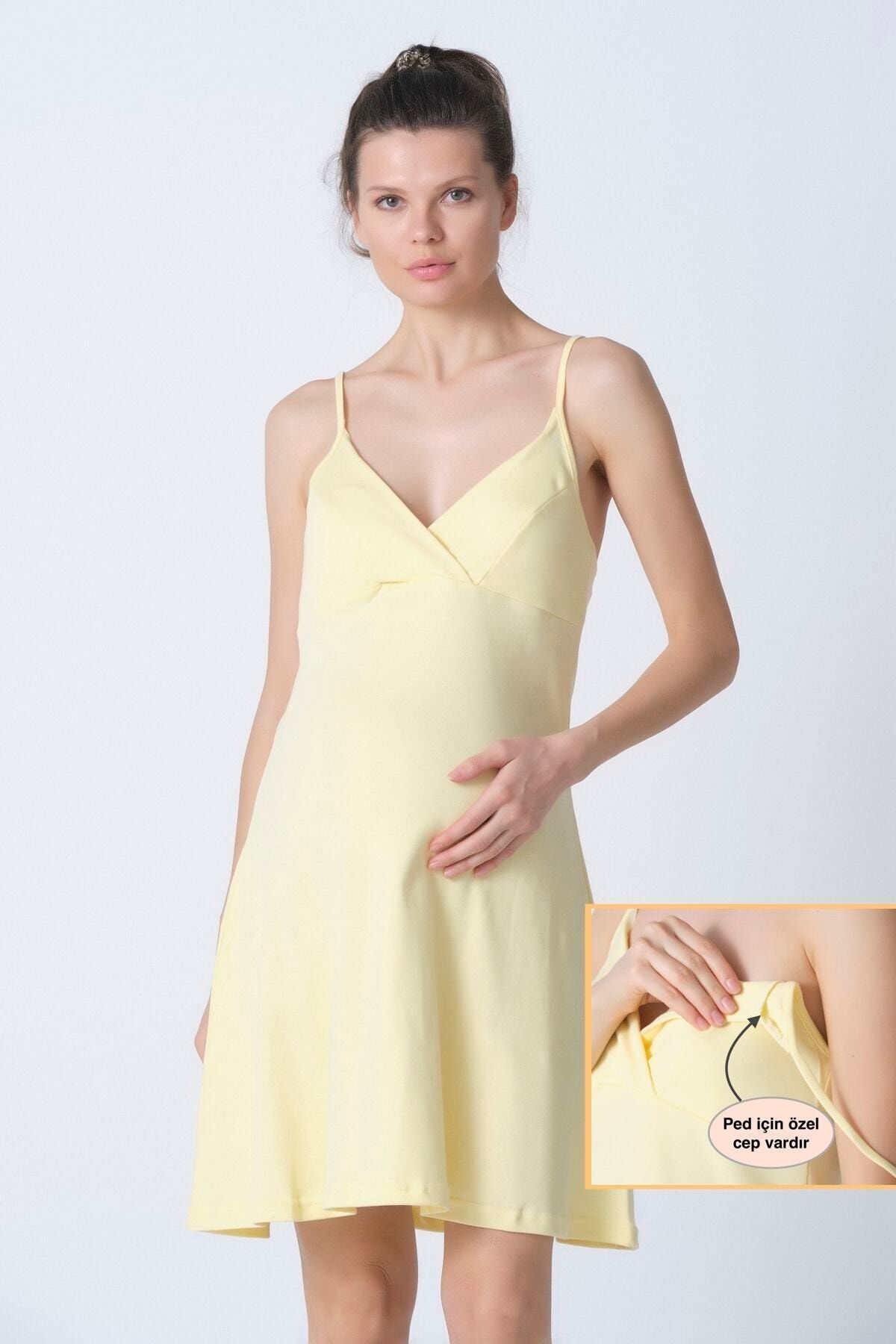 PrettyChic Hamile ve Lohusa Emzirme Penye Gecelik