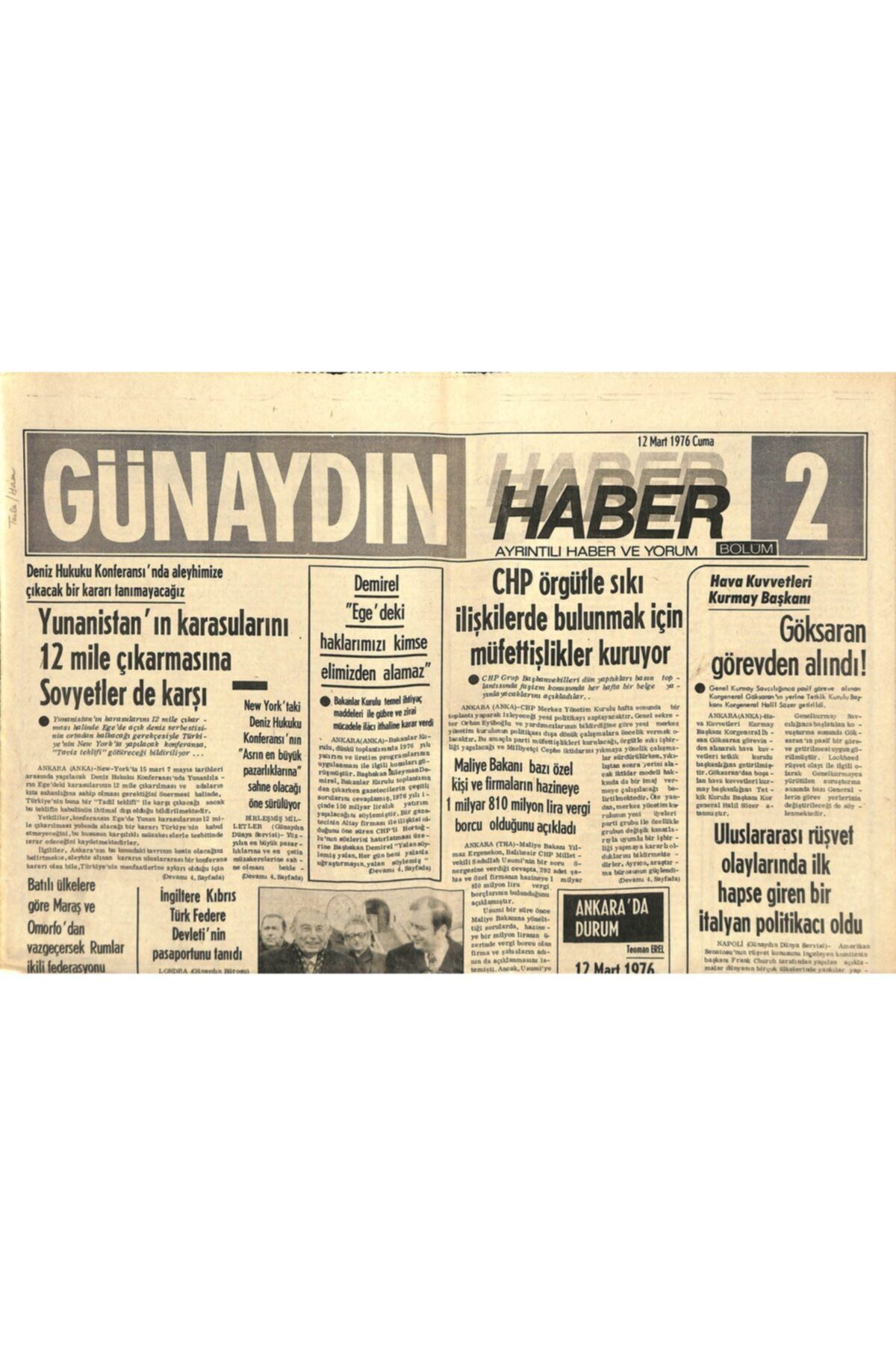 Gökçe Koleksiyon Günaydın Gazetesi Haber 2 Eki 12 Mart 1976 - Ssk'da Işçilere Verilen Ilaç Sayısı Azaltılıyor