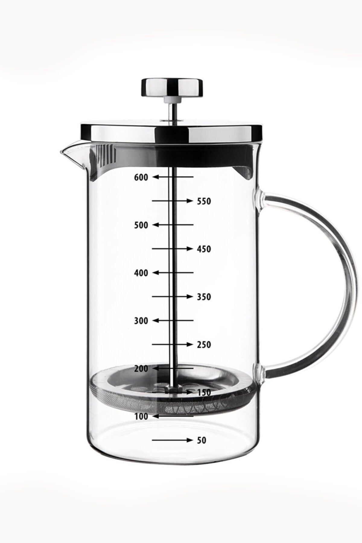 3M1W 3'ü Bir Arada Borosilikat French Press 600 Ml