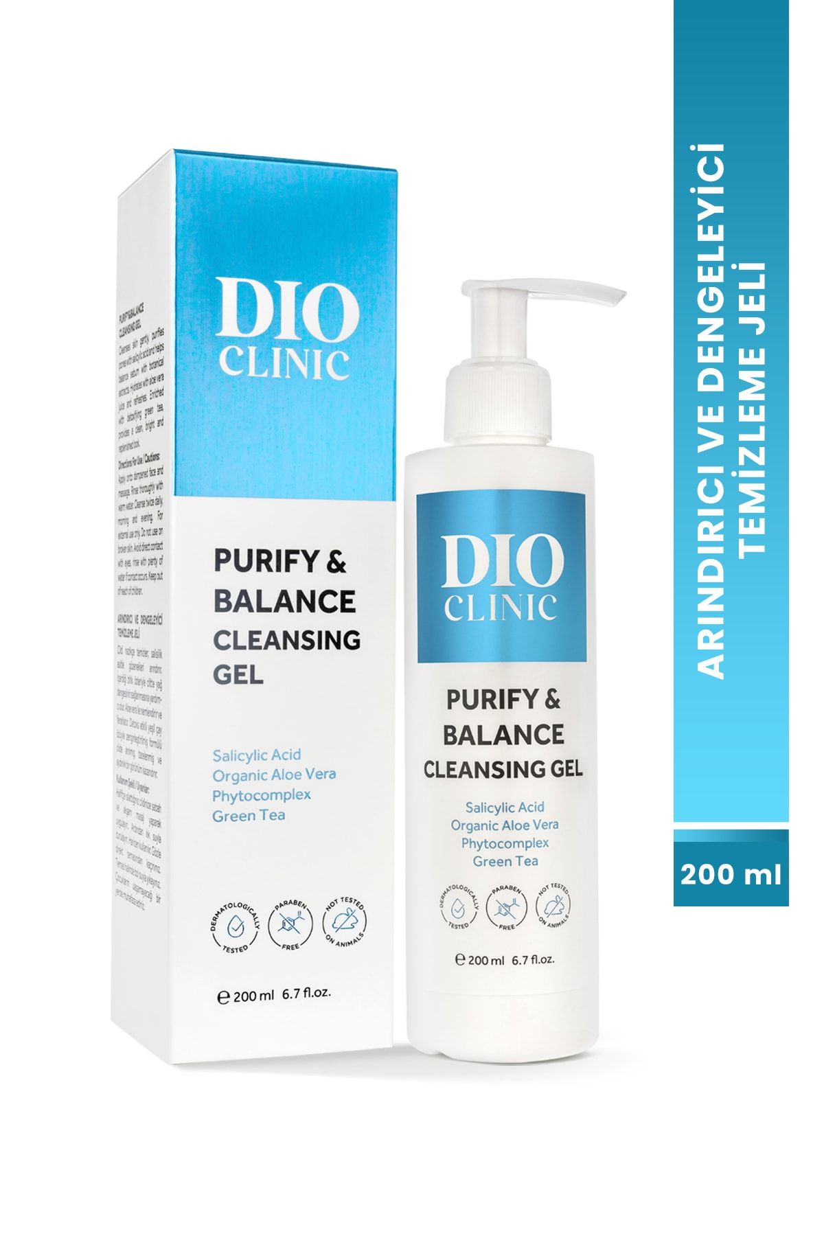 Dio Clinic Arındırıcı Ve Dengeleyici Temizleme Jeli 200 Ml, Purify & Balance Cleansing Gel