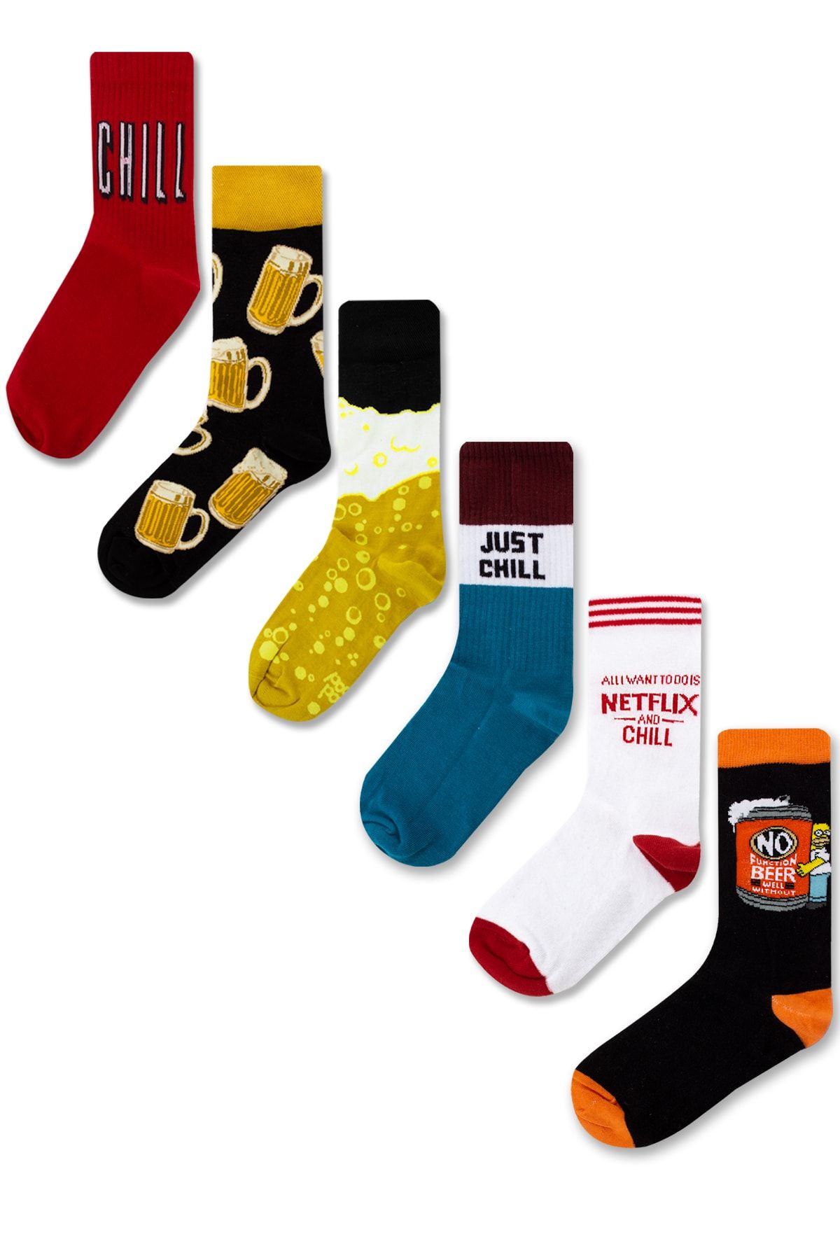 Socksarmy Netflix And Chill Desenli 6'lı Çorap Seti