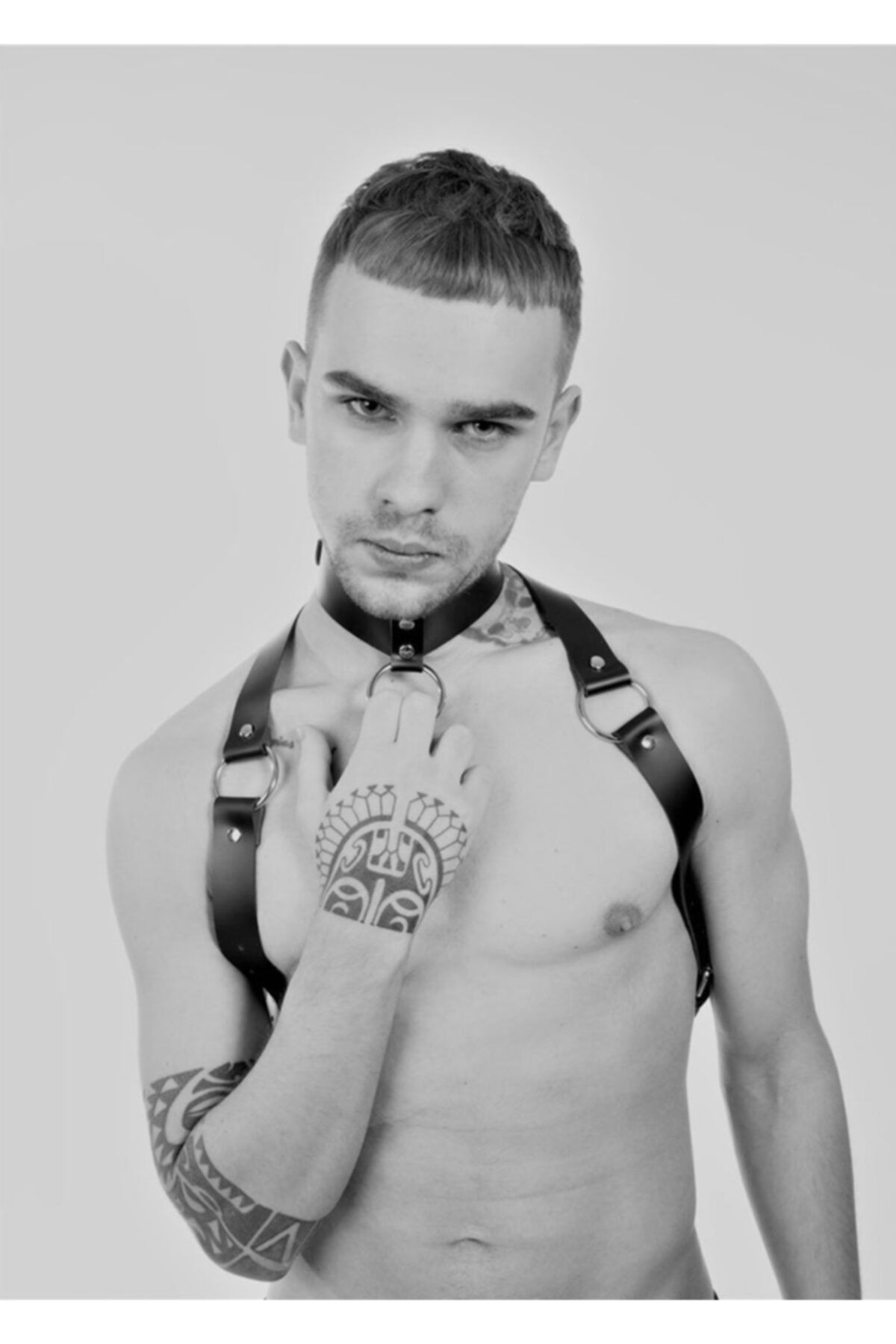 Dreamsshop Tasmalı Seksi Deri Erkek Harness - Apftm35