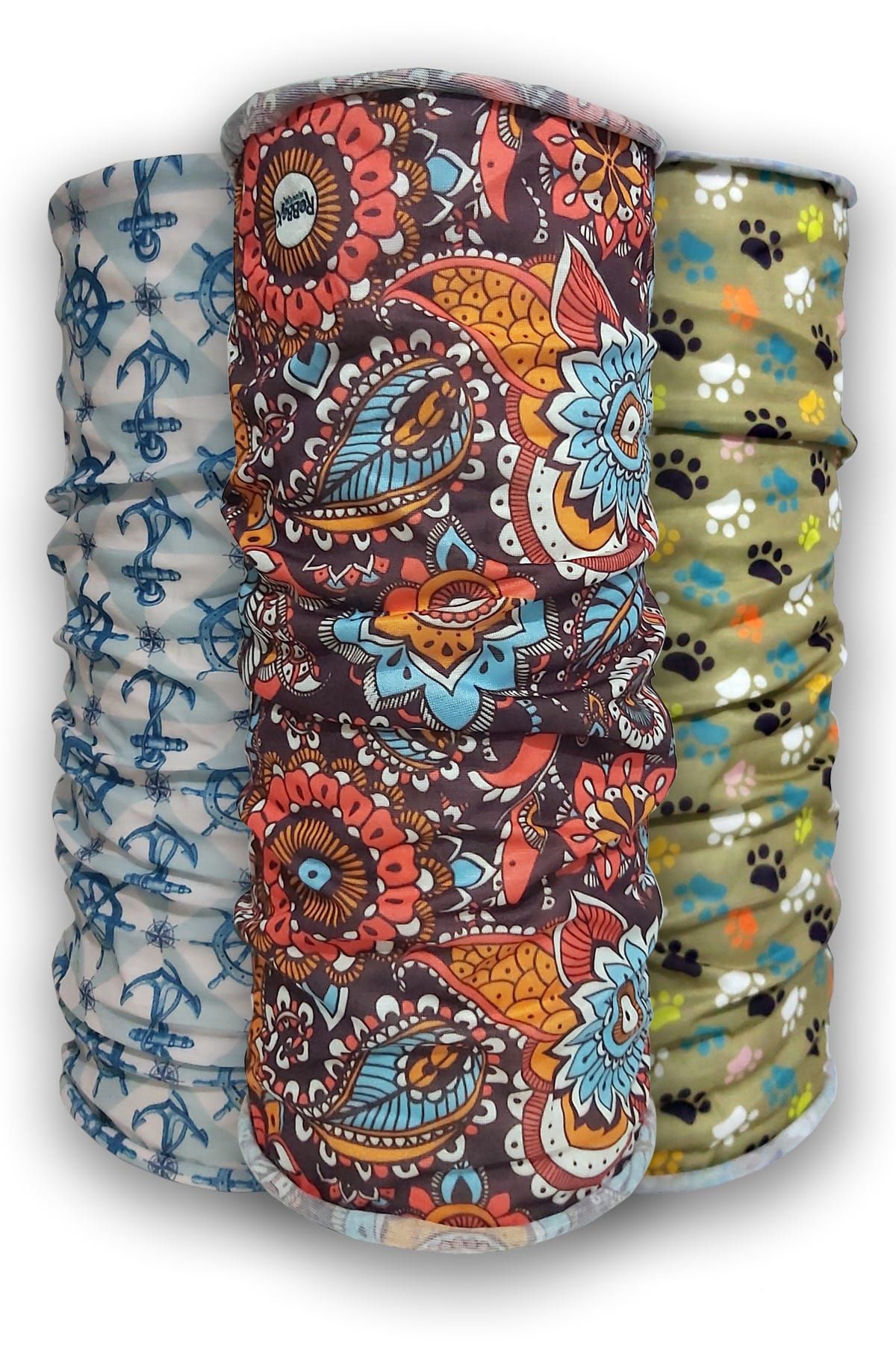 Moraksesuar Motorcu Bandana Boyunluk Maske 3'lü Set Buff B201
