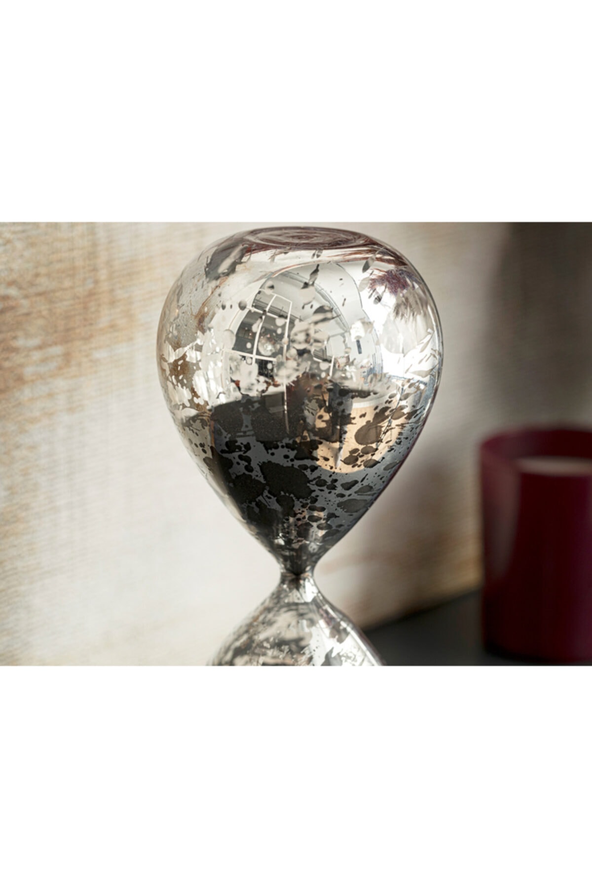 English Home Brilliant Cam Kum Saati 8x20 Cm Silver