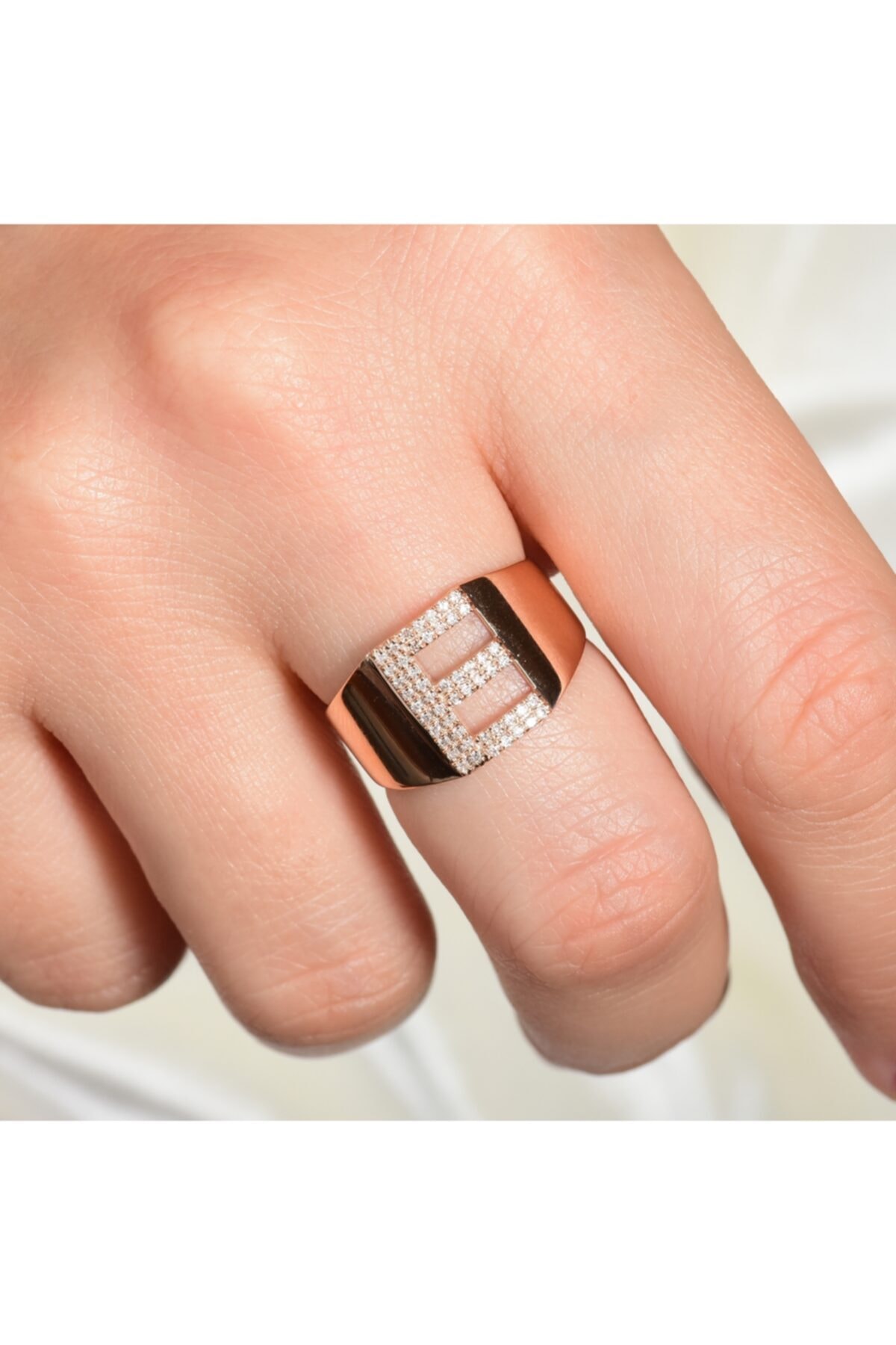 Goza Jewellery Per Favore Pırlanta Harf Yüzük