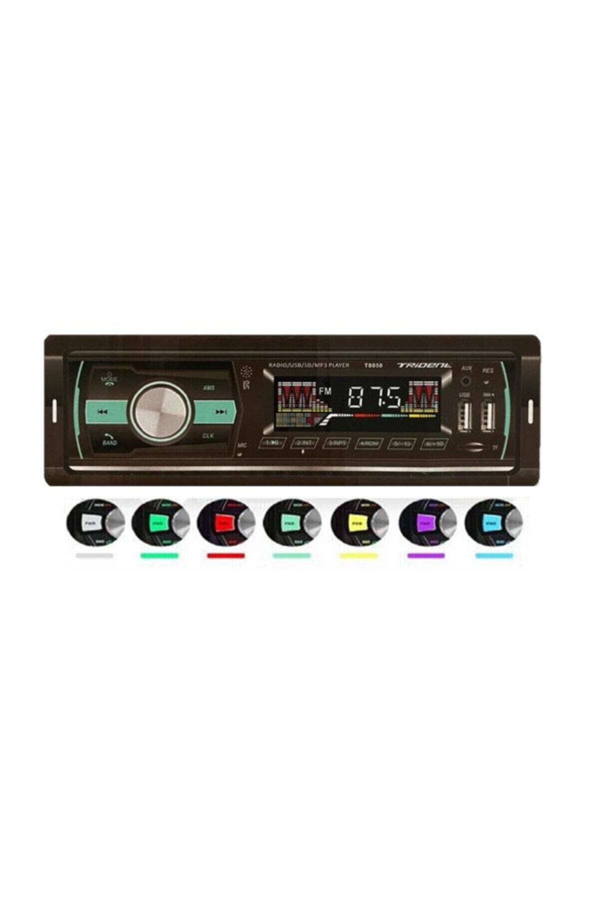 CVS Trident Araba Oto Teyp Radyo Bluetooth Usb sd aux Rgb Tuş Işığı App Konrol 4x45
