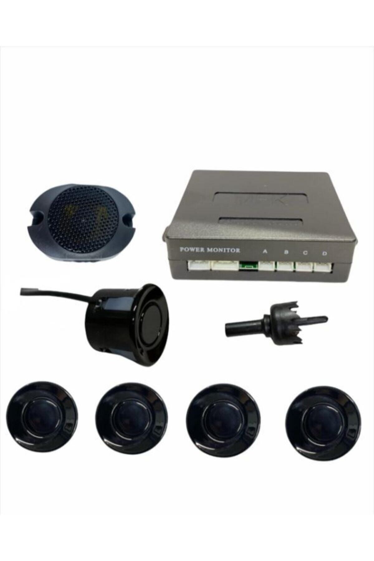 EMAMFK Mfk Park Sensörü Sesli Buzzerlı Bib Bib Ikazlı 4 Gözlü Siyah 18mm