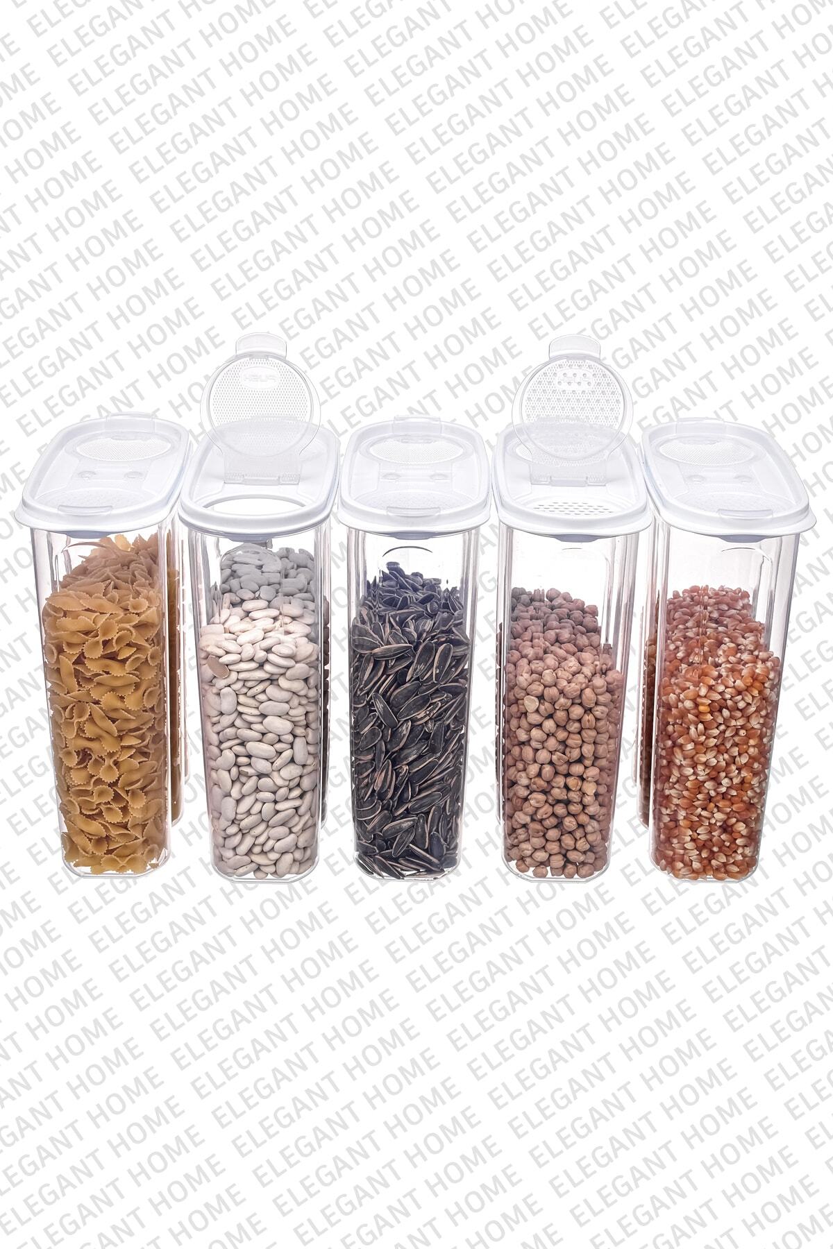UÇAR AVM 5'li Oval Erzak Kabı Beyaz Sa940
