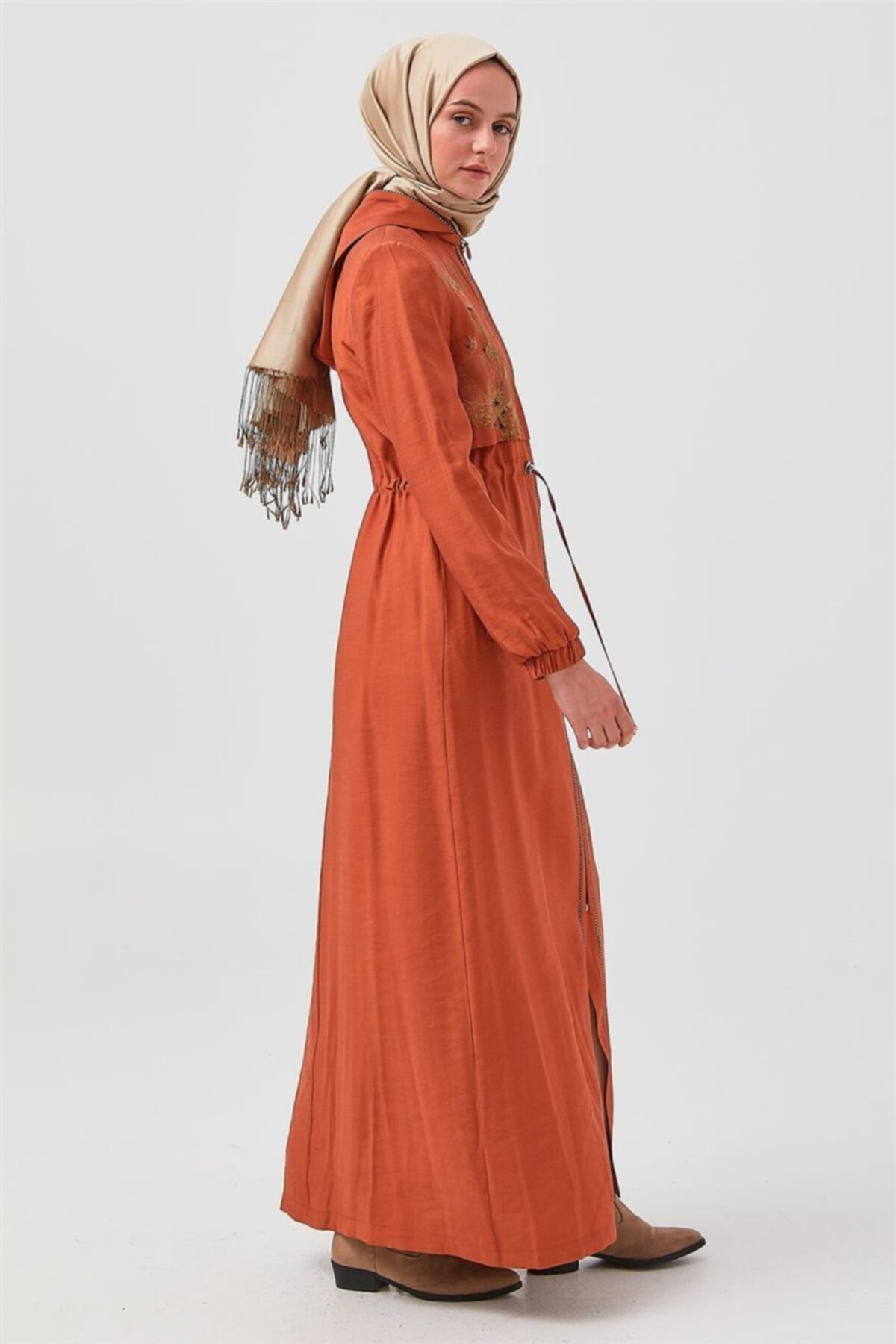 Vivencia Çiçek Baskılı Taba Pardesü