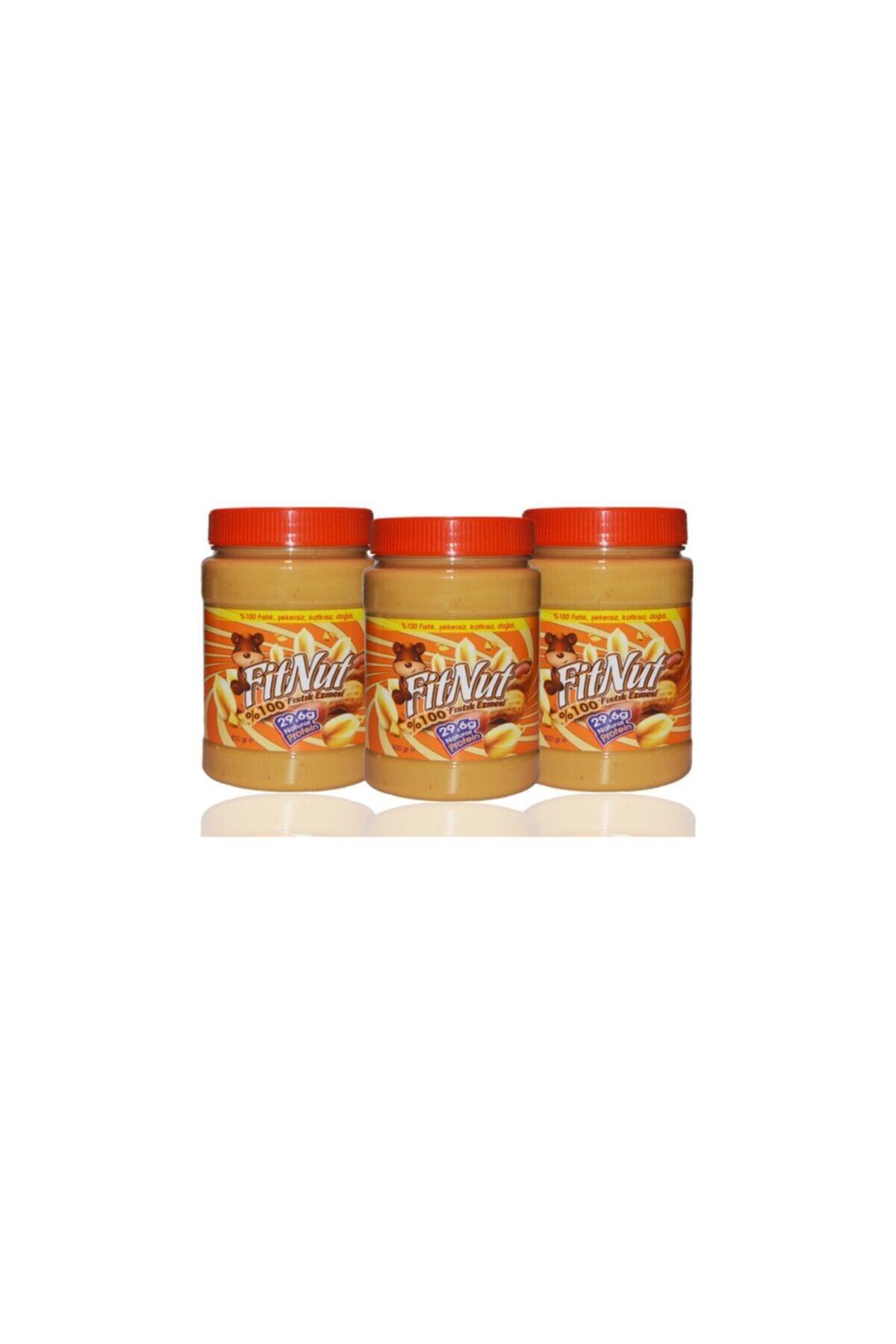 FitNut Doğal Fıstık Ezmesi - ( 3 Adet 800 Gr-büyük Boy)