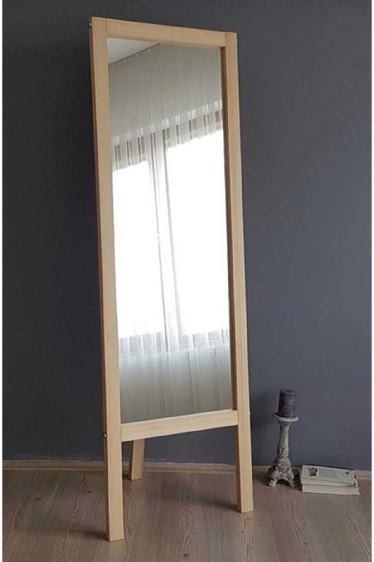 Trend Land Evservis Ayaklı Boy Ayna 55*170 Masif Doğal Ahşap